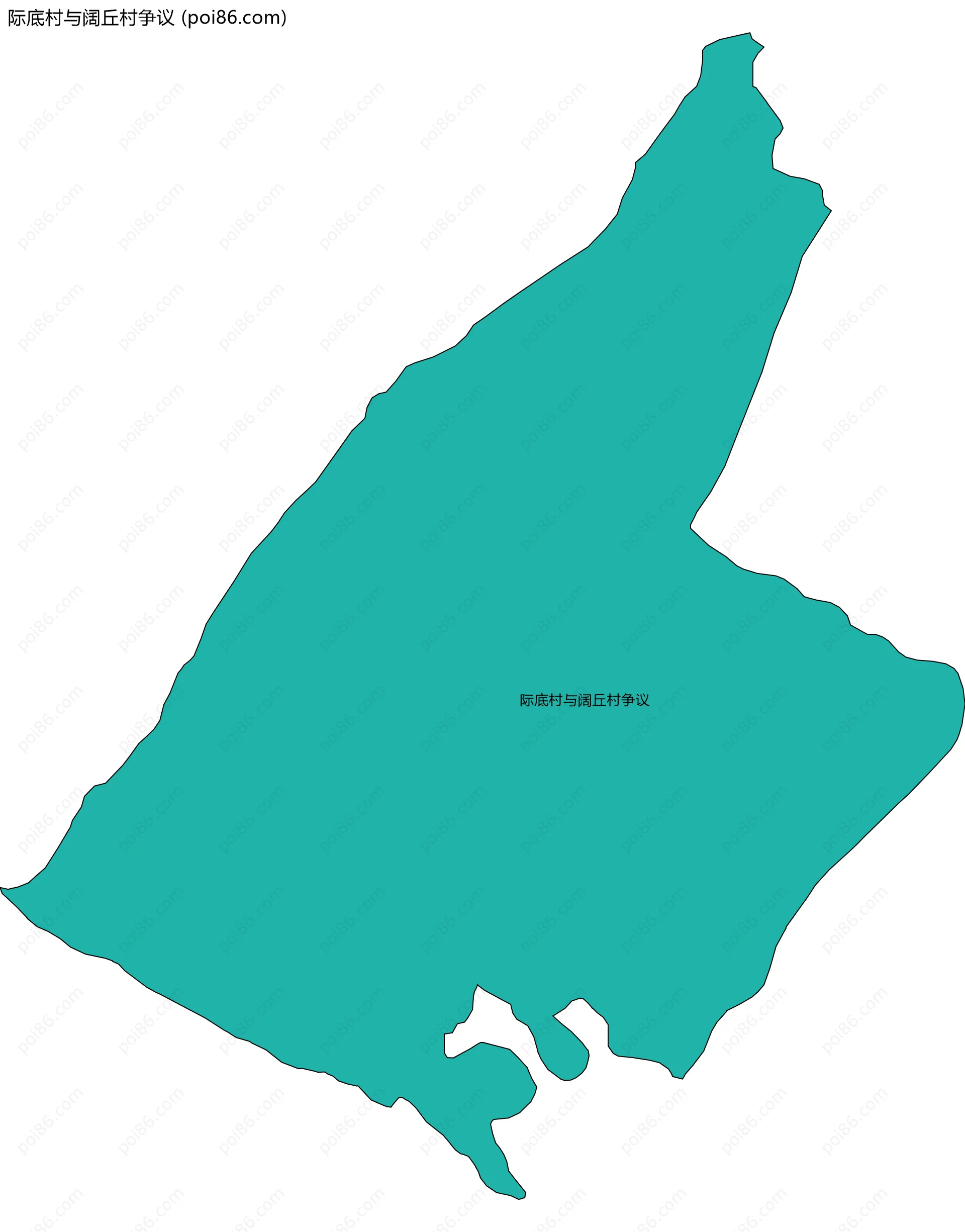 际底村与阔丘村争议边界地图