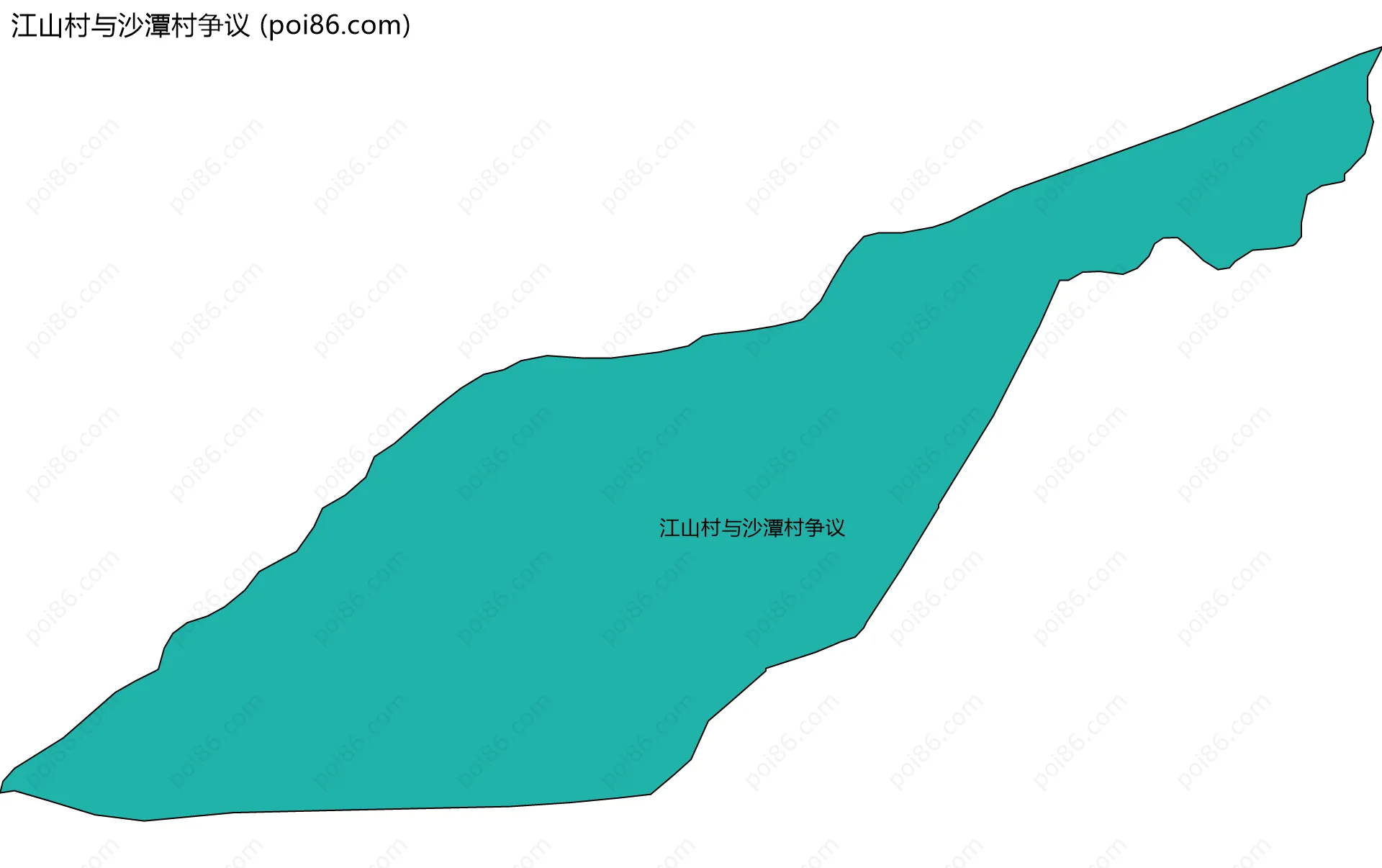 江山村与沙潭村争议边界地图