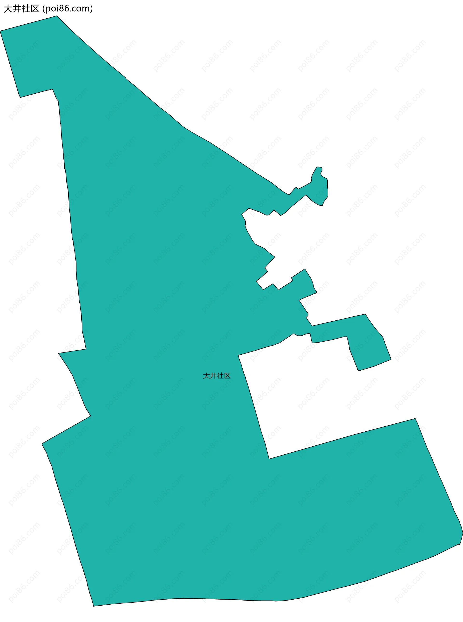 大井社区边界地图