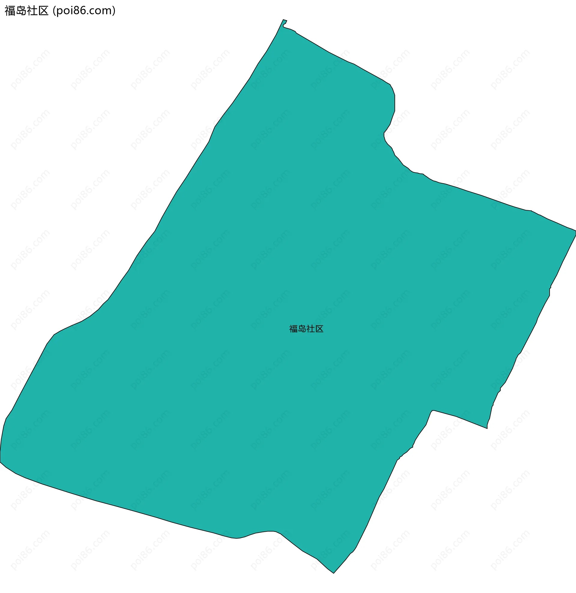 福岛社区边界地图