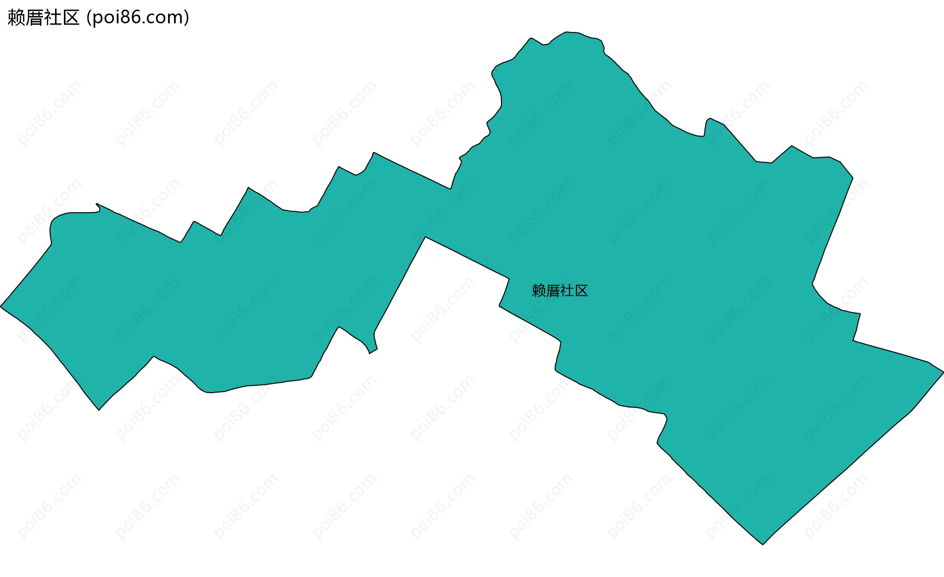 赖厝社区边界地图