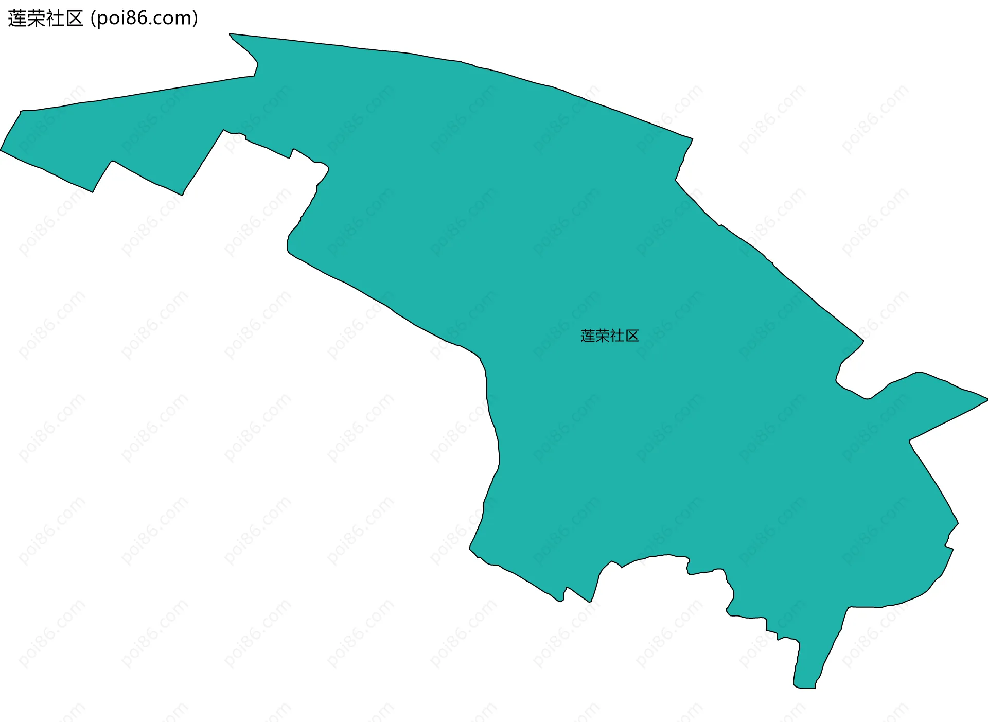 莲荣社区边界地图