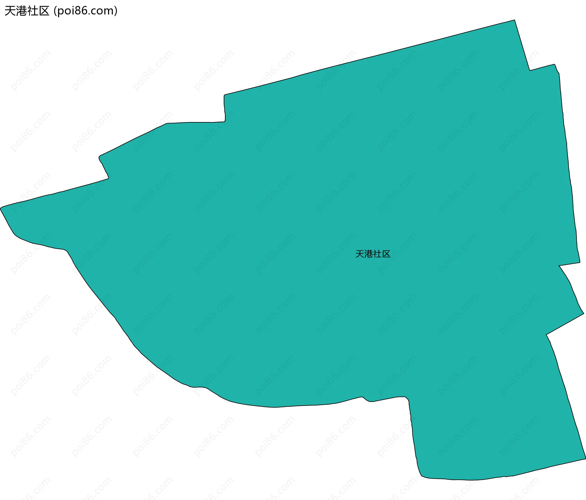 天港社区边界地图
