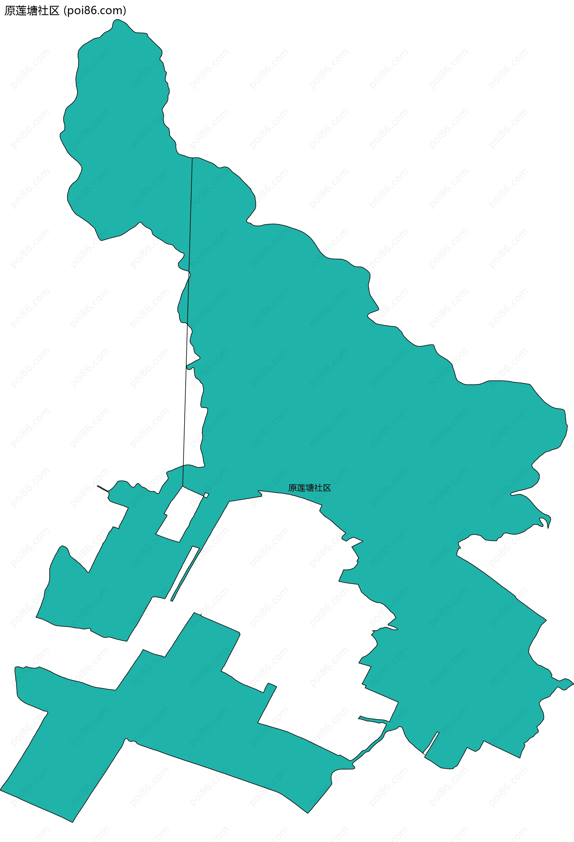 原莲塘社区边界地图