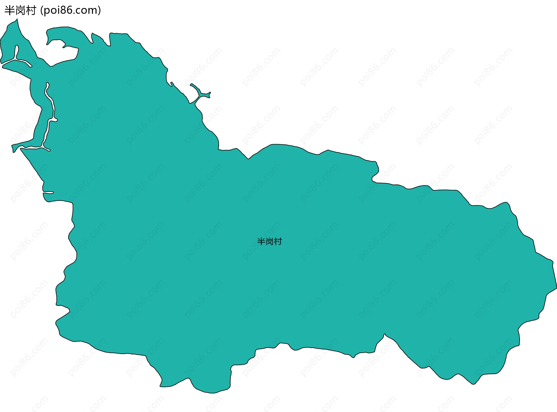 半岗村边界地图
