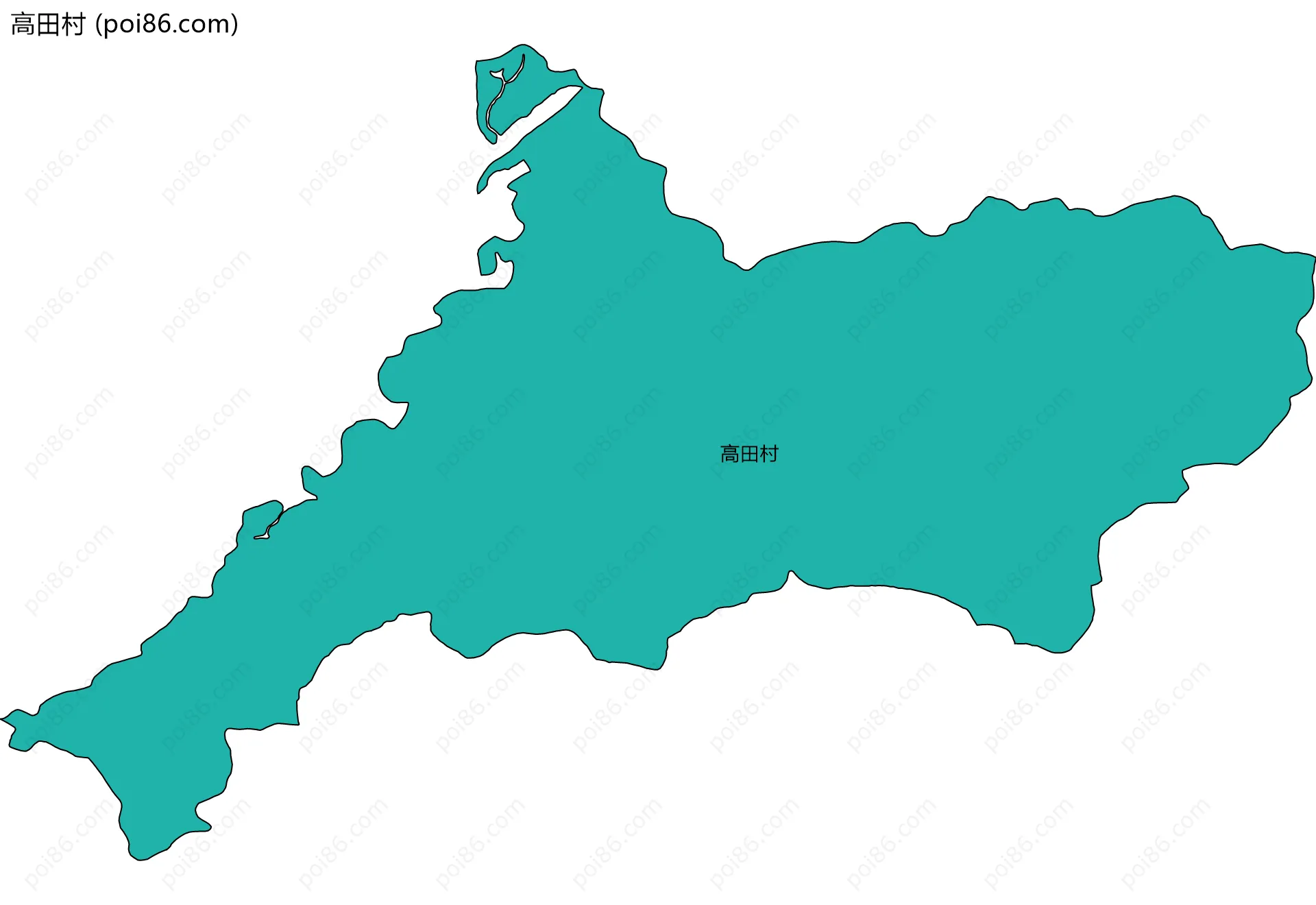 高田村边界地图