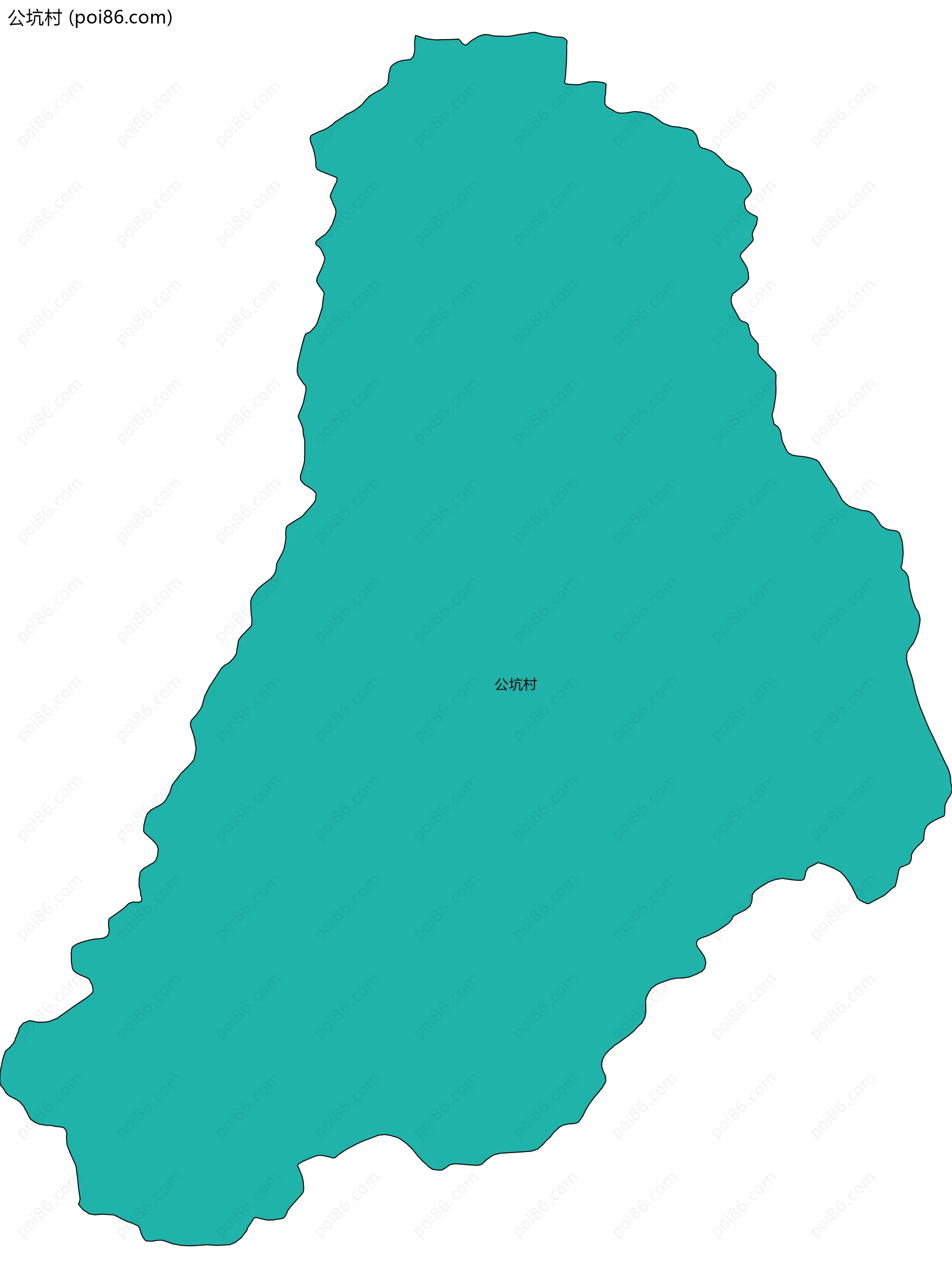 公坑村边界地图