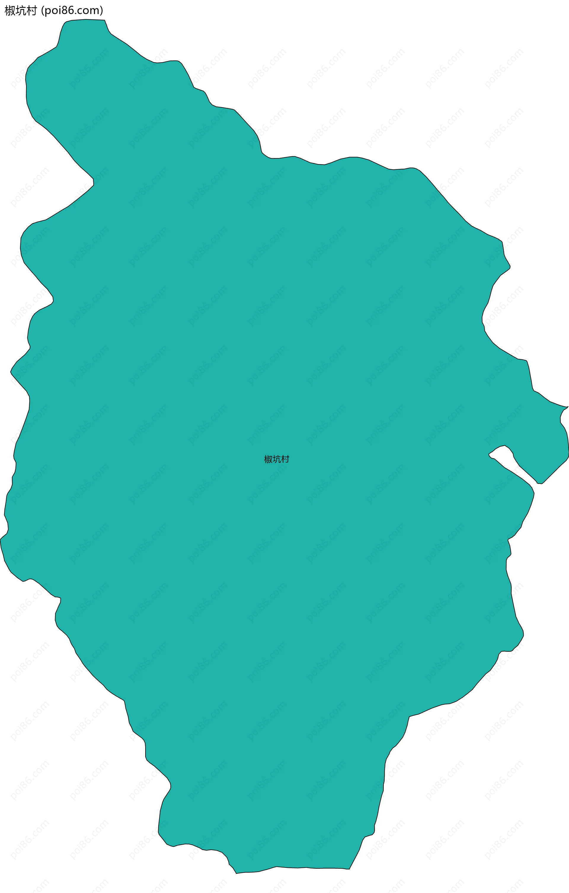 椒坑村边界地图