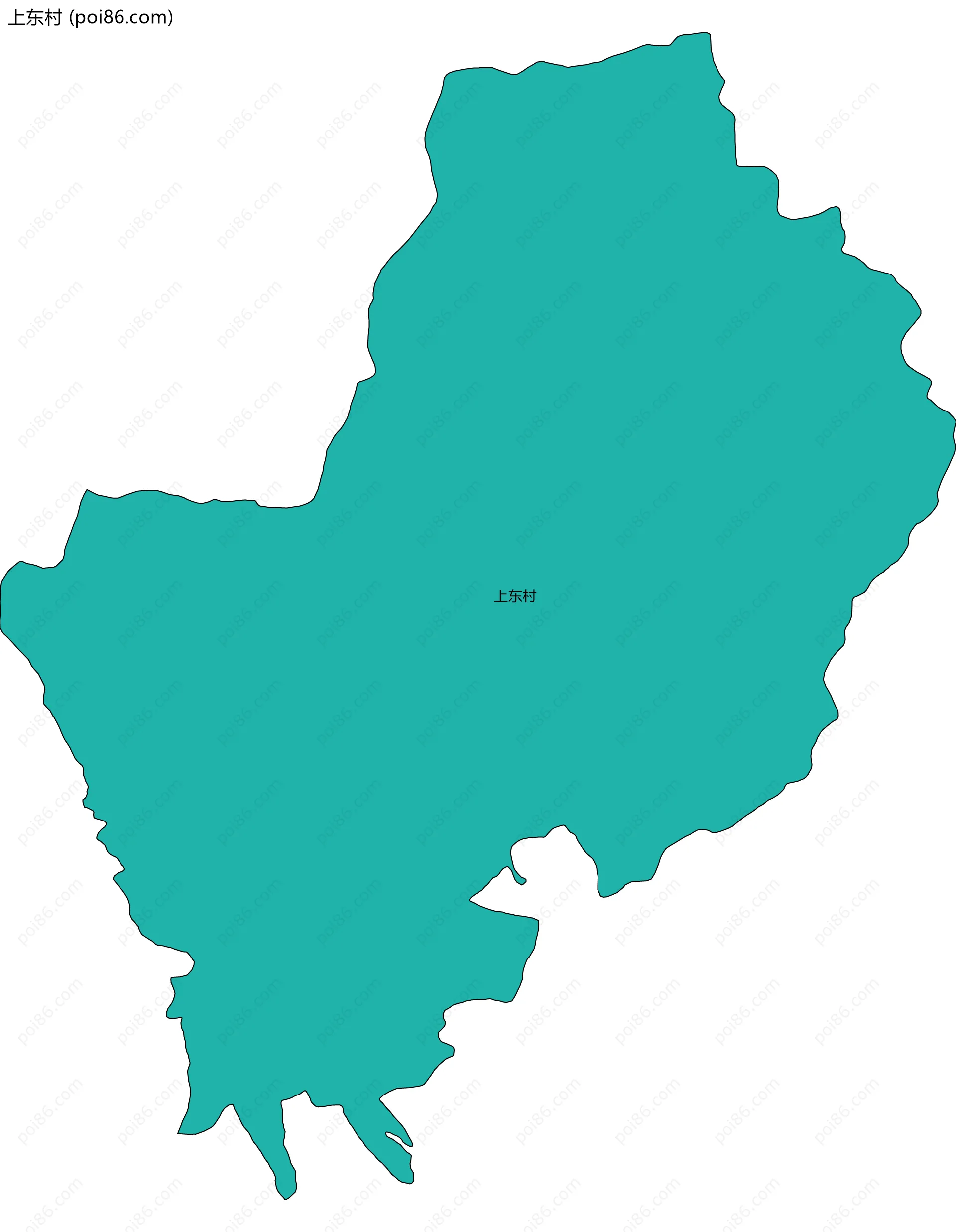 上东村边界地图