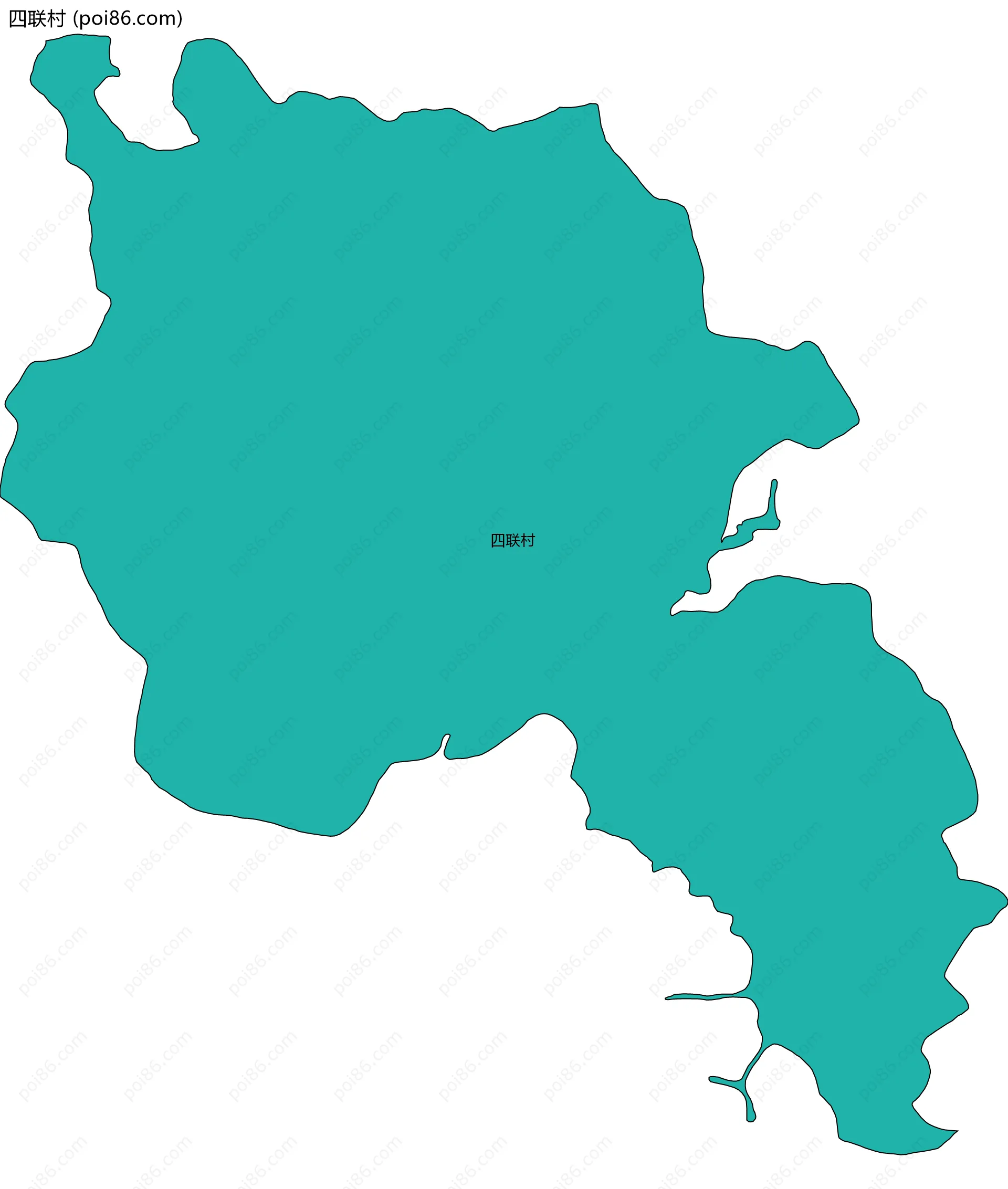 四联村边界地图