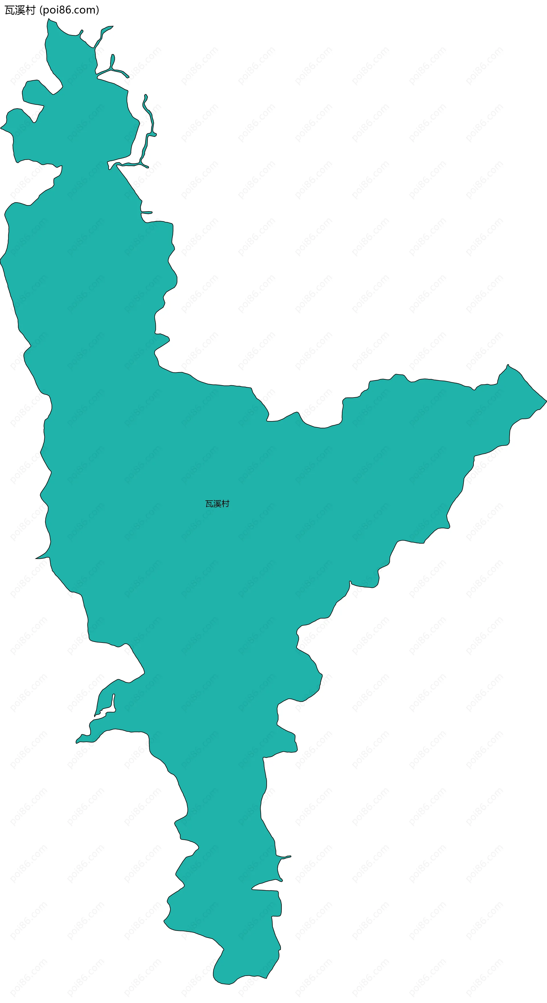 瓦溪村边界地图
