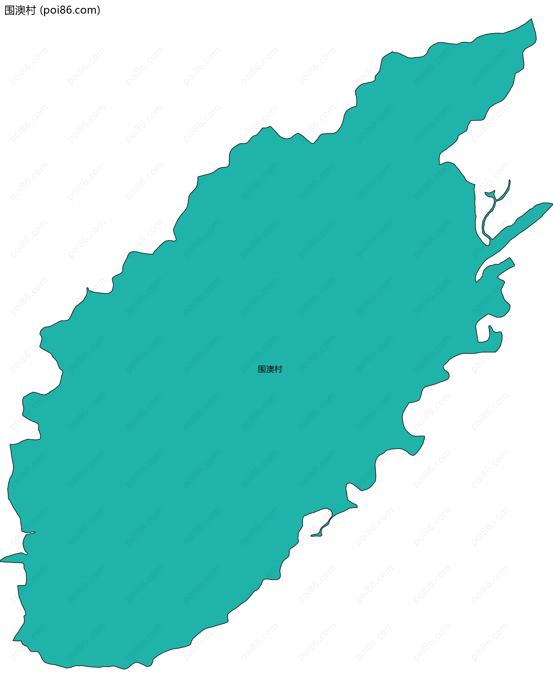 围澳村边界地图