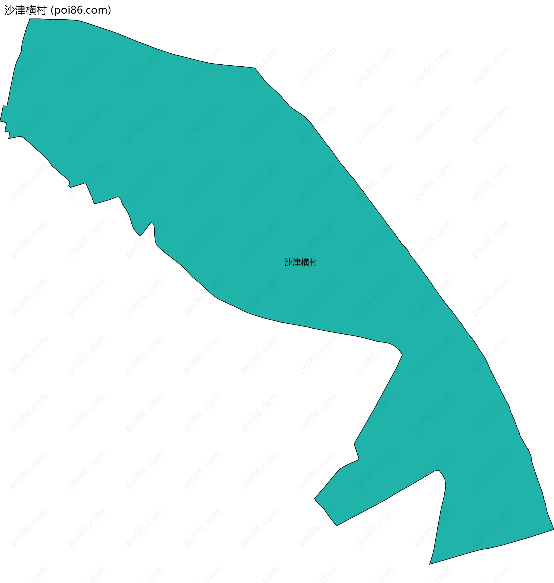 沙津横村边界地图