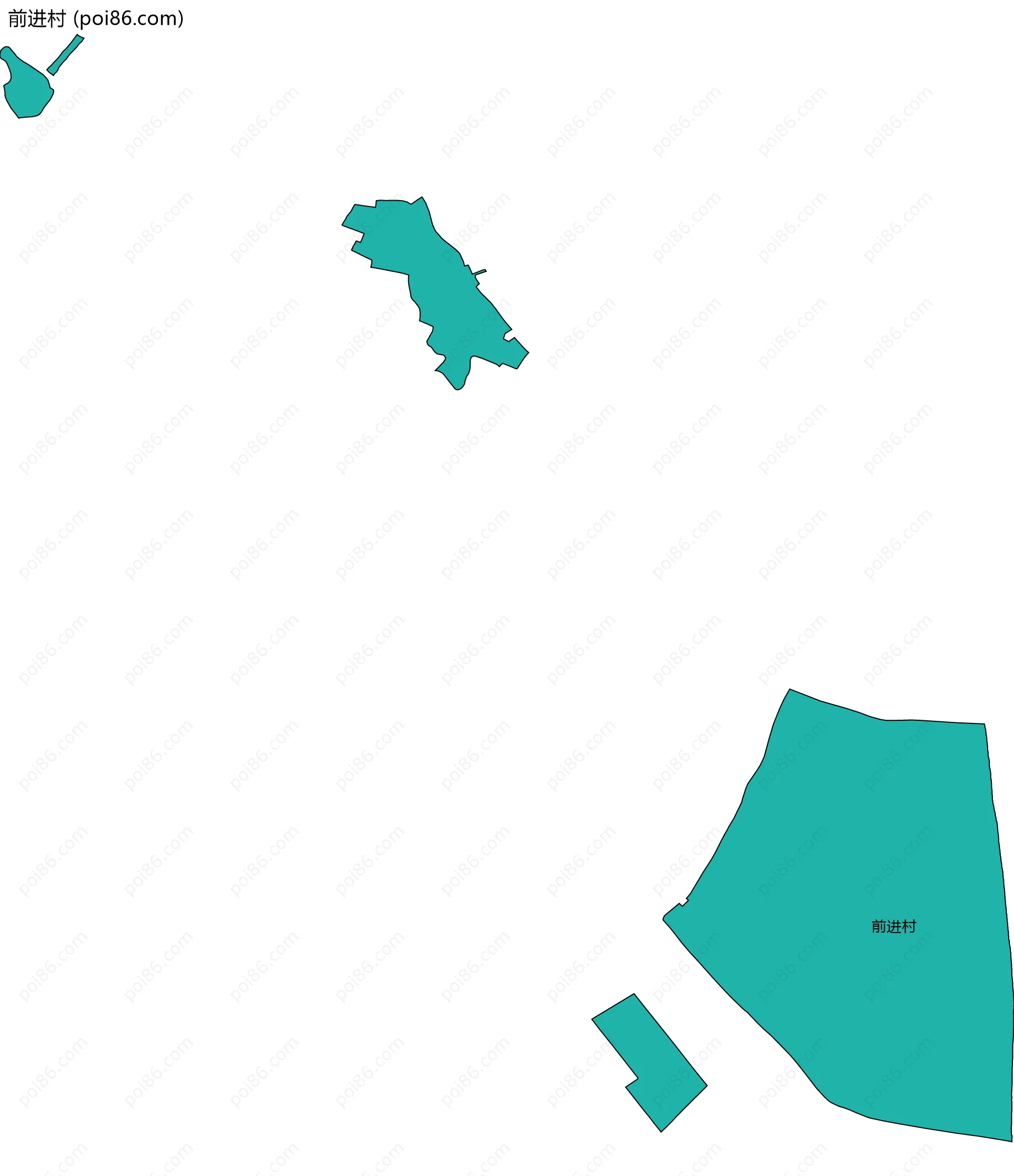 前进村边界地图