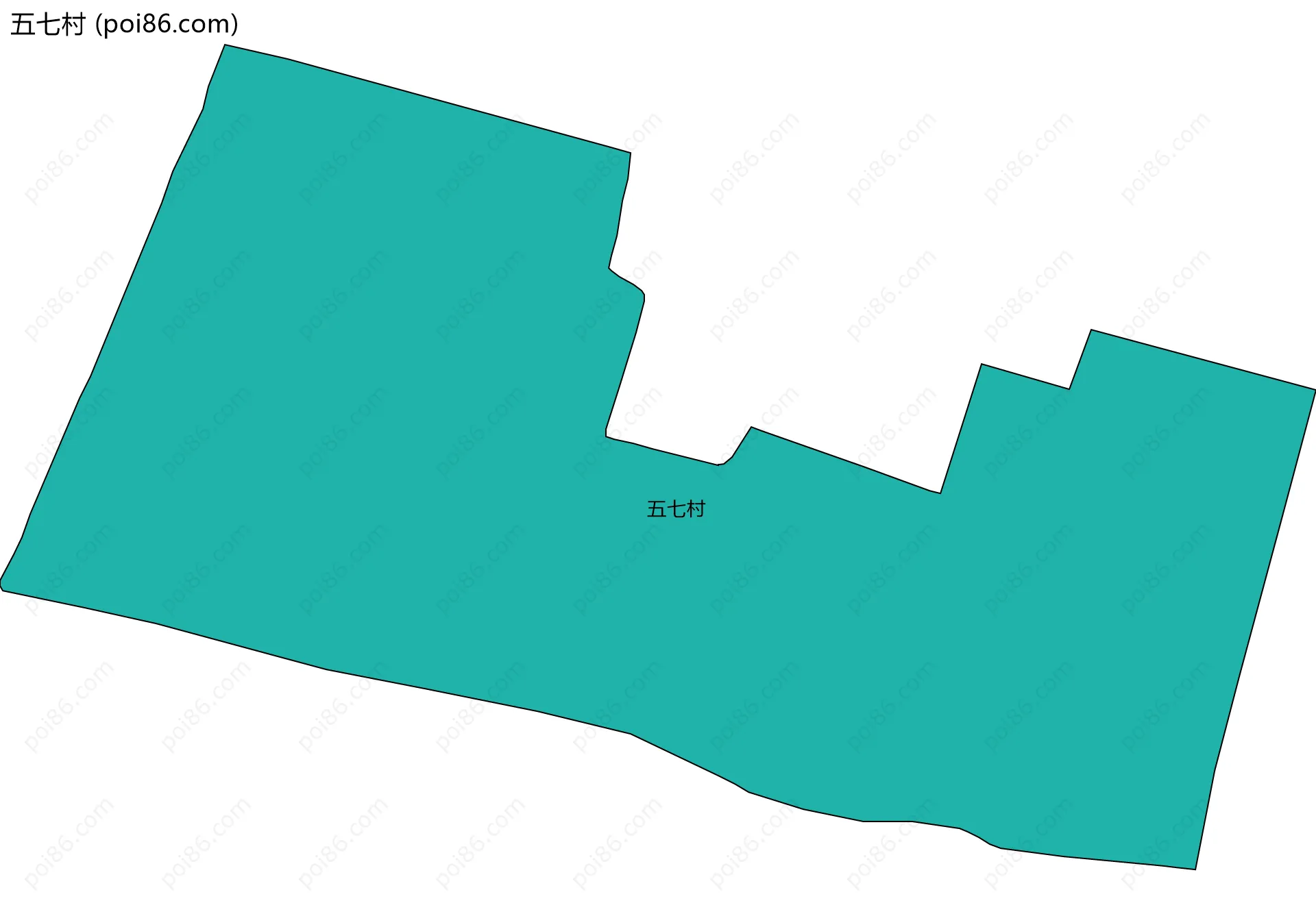 五七村边界地图