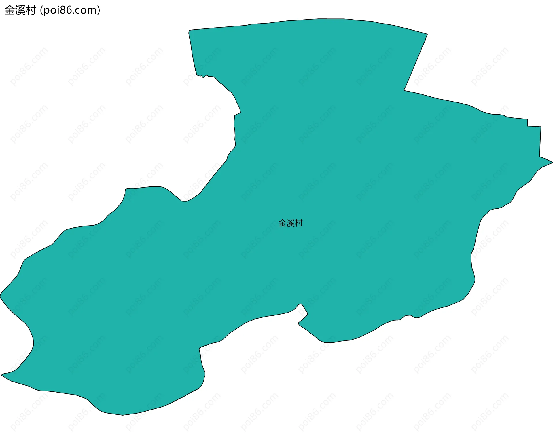 金溪村边界地图