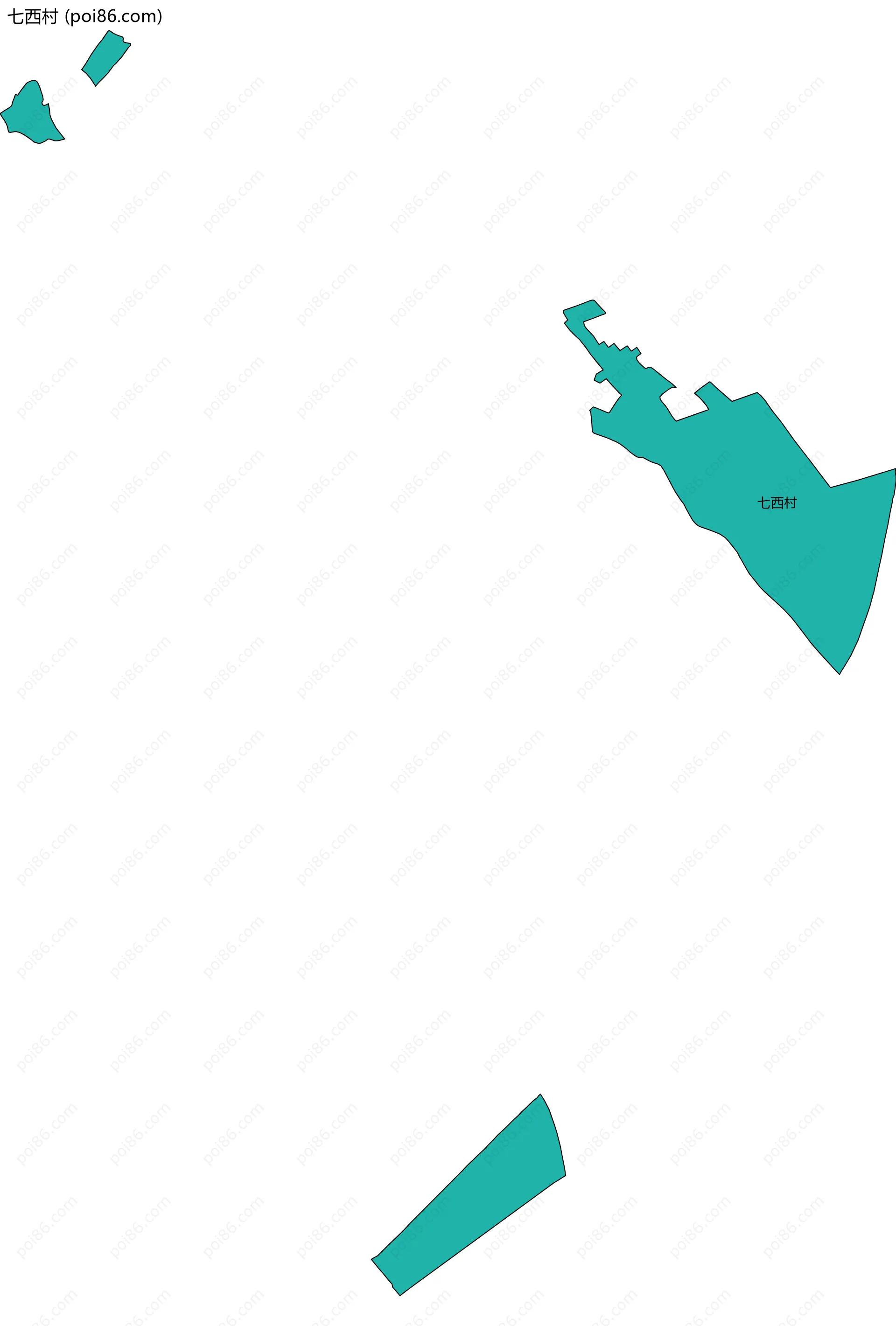 七西村边界地图