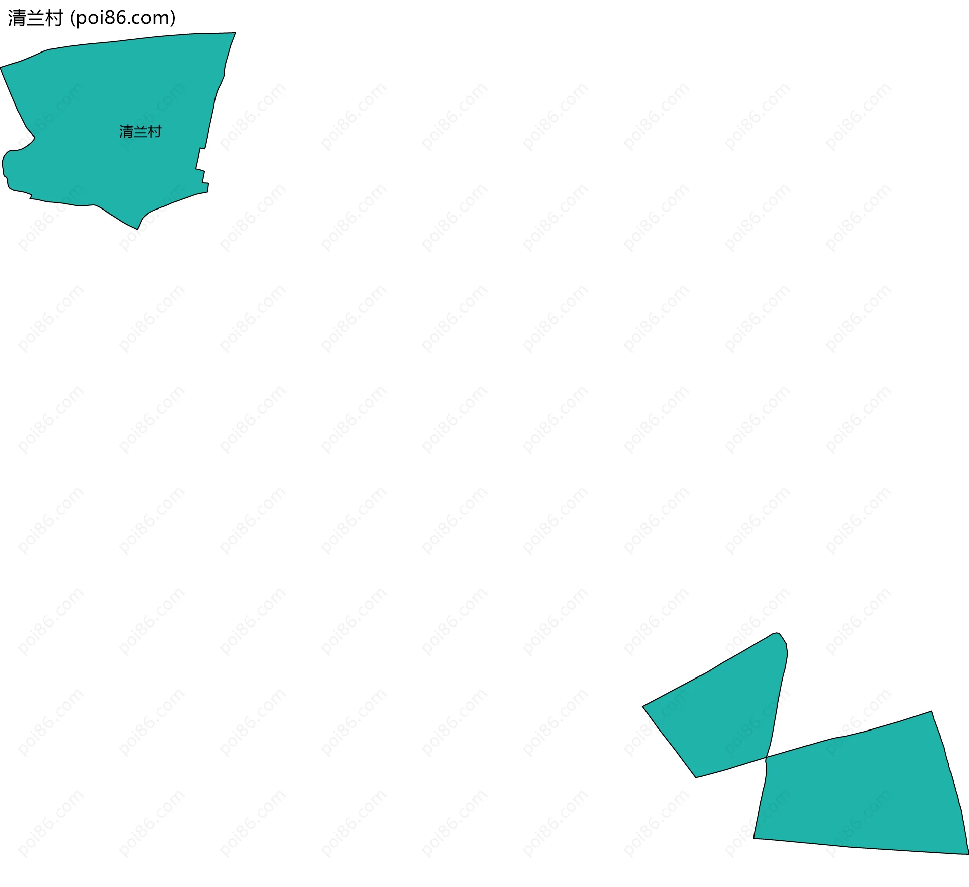 清兰村边界地图