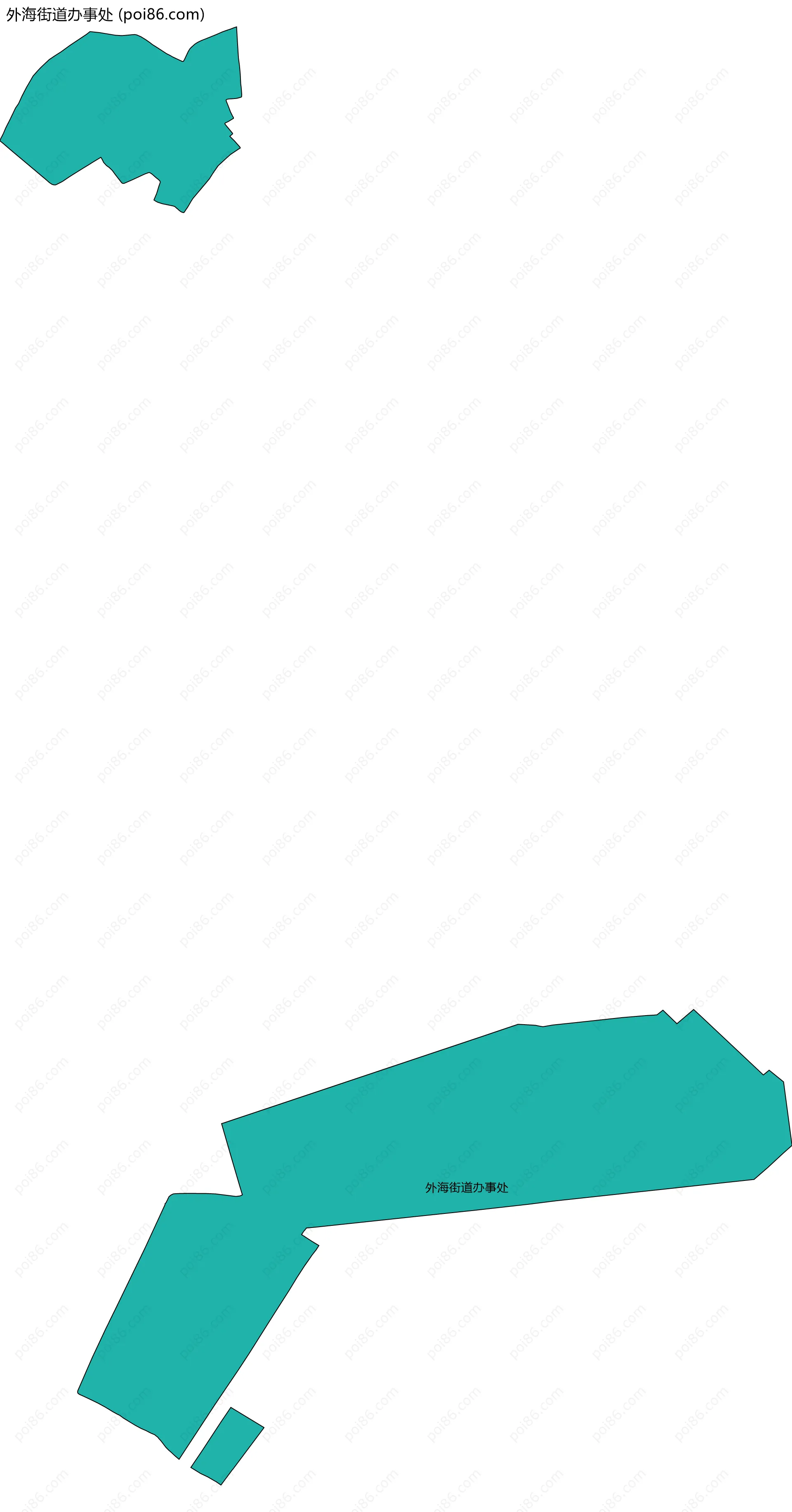 外海街道办事处边界地图