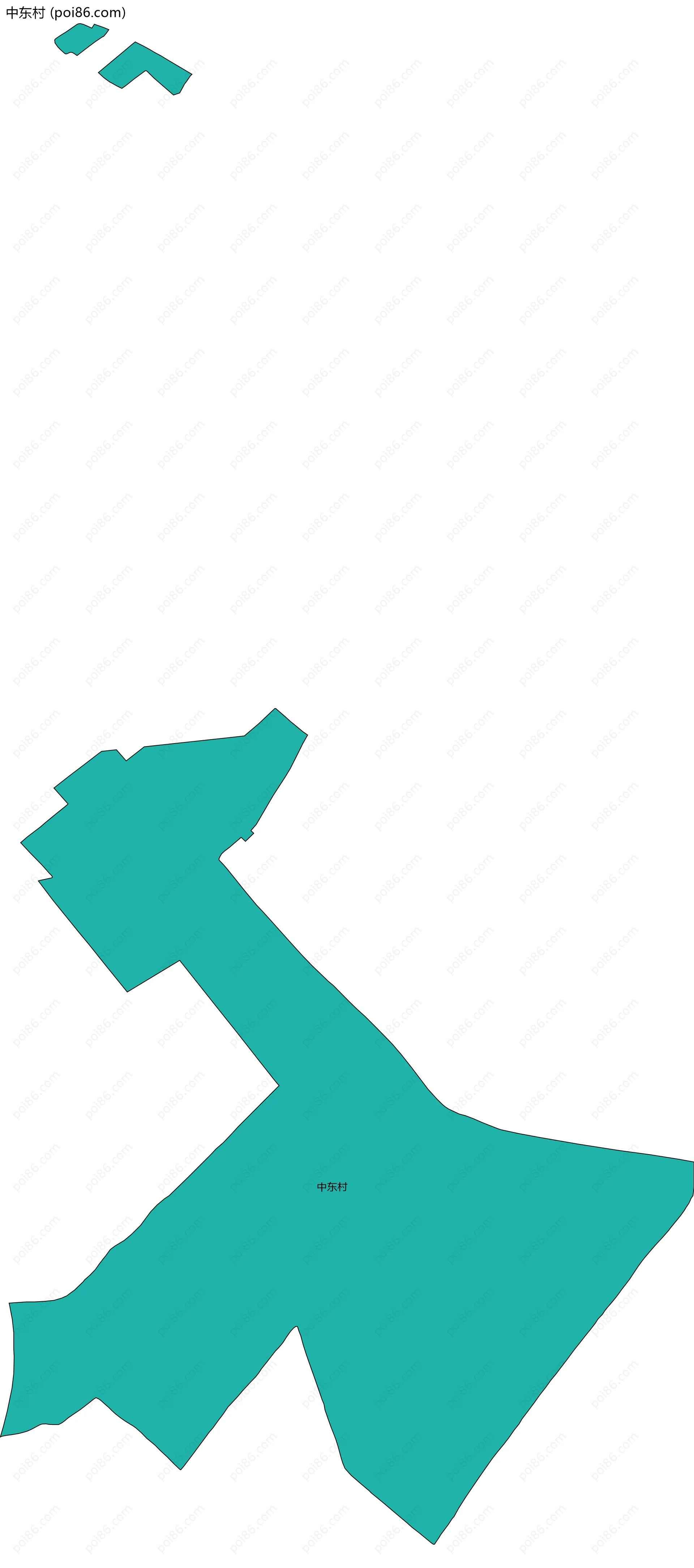 中东村边界地图