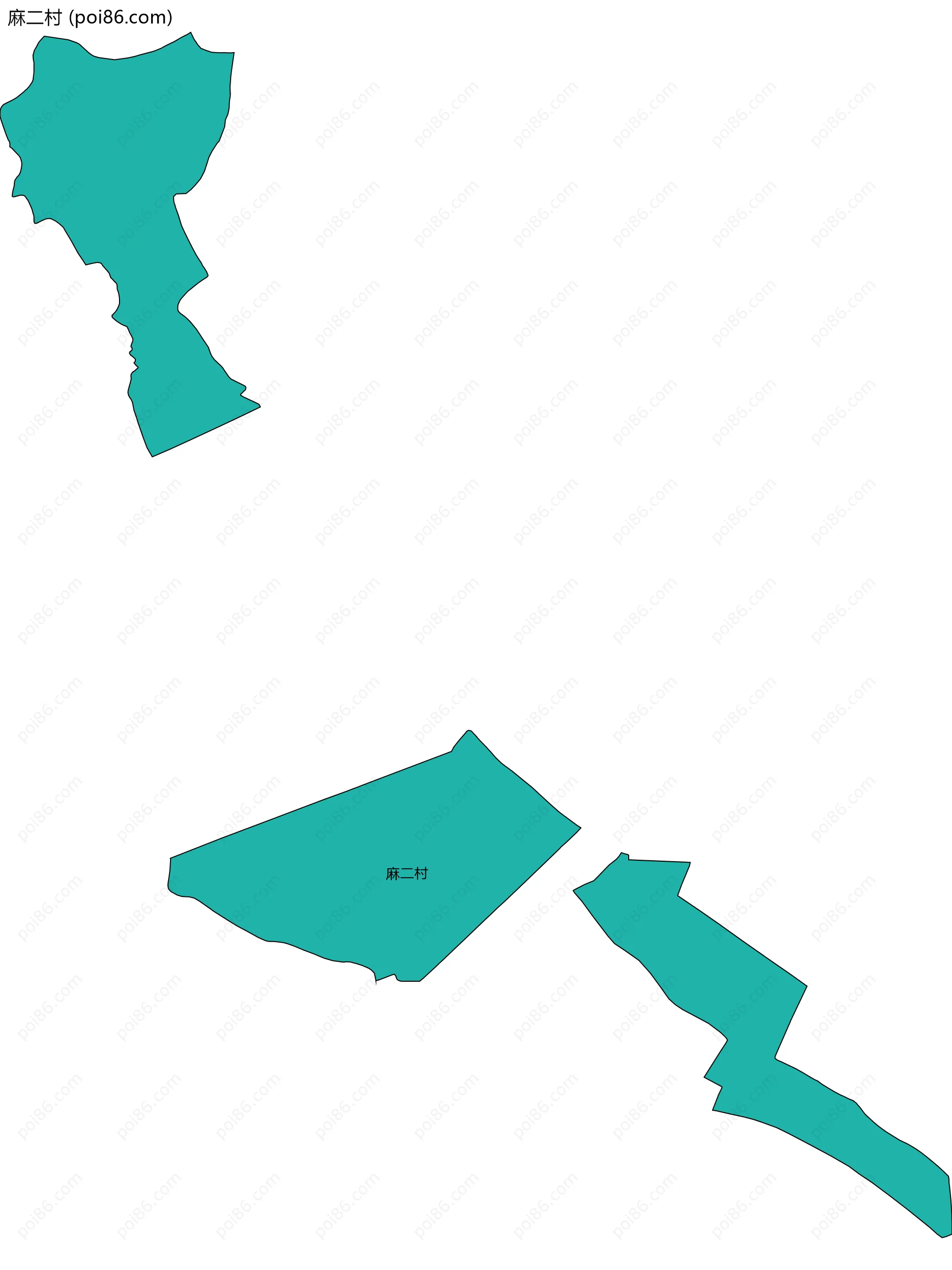 麻二村边界地图