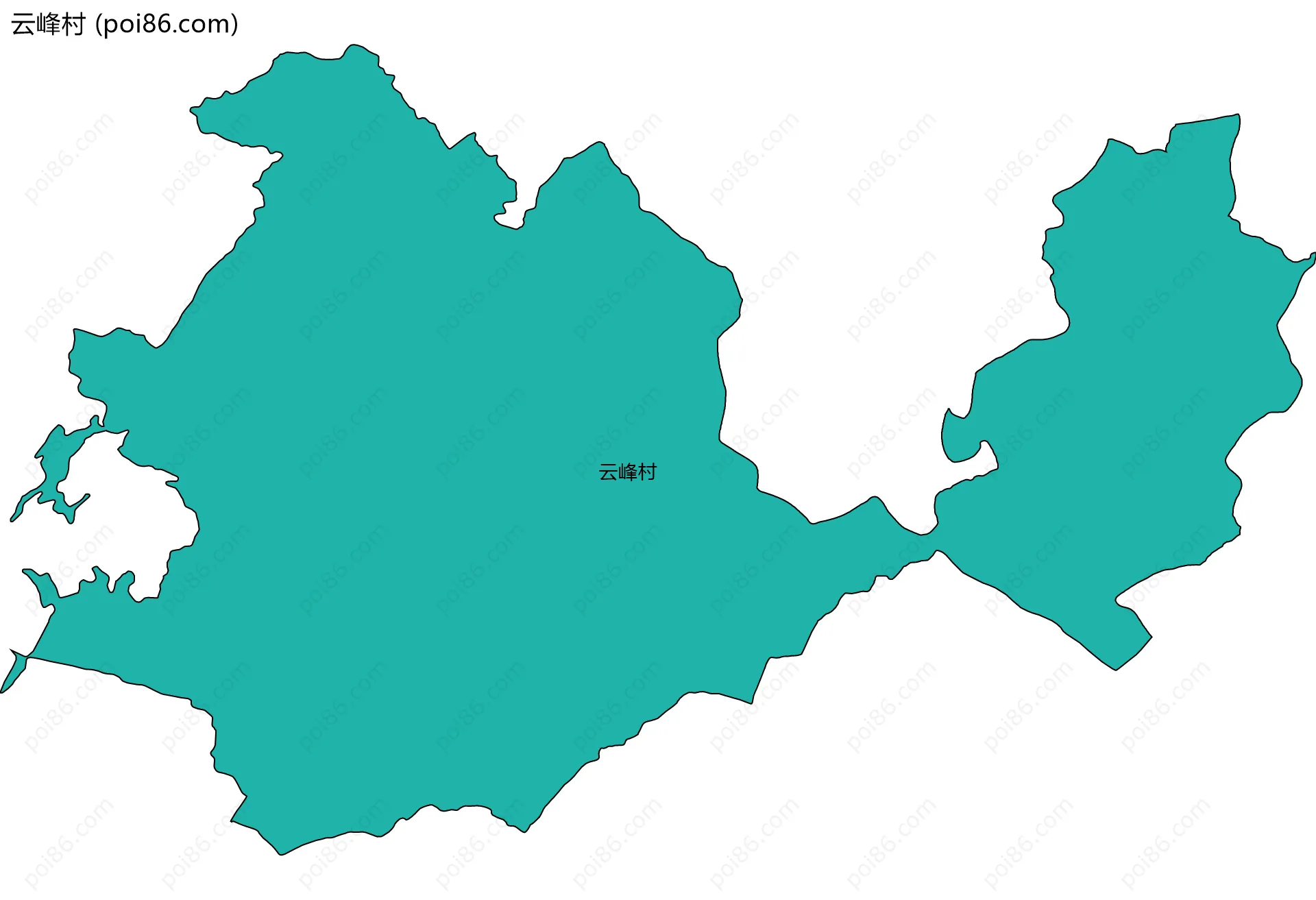 云峰村边界地图