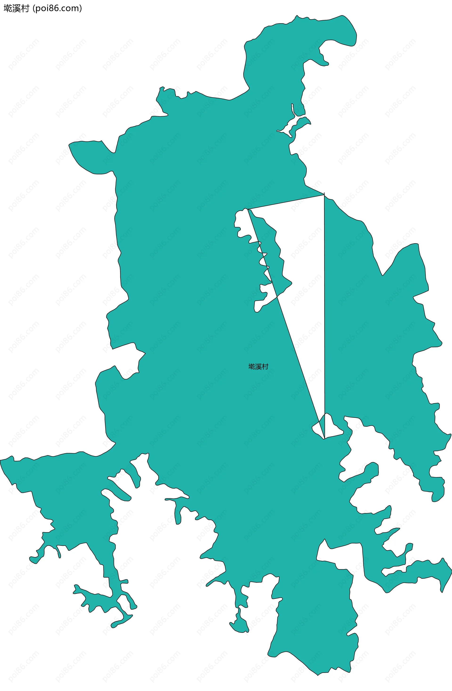 墘溪村边界地图