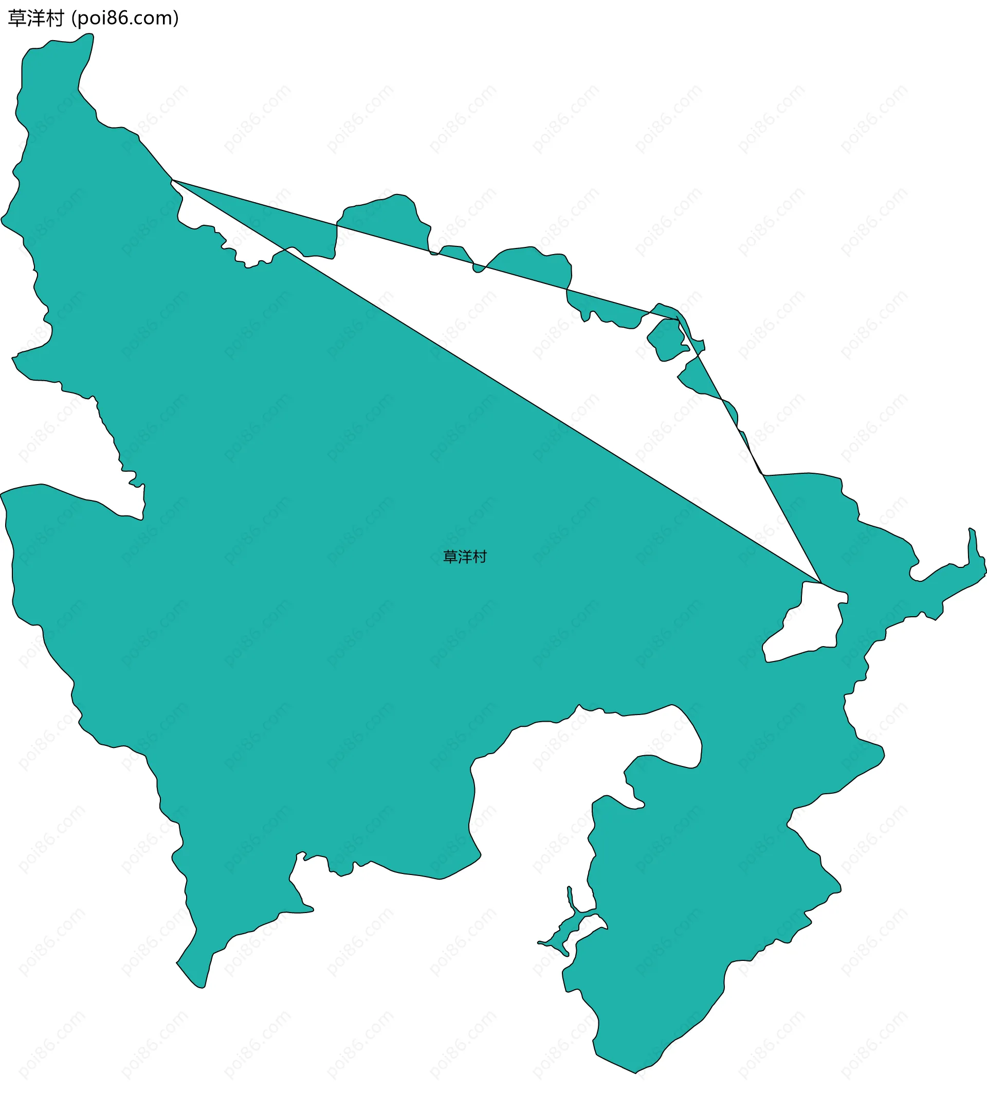 草洋村边界地图