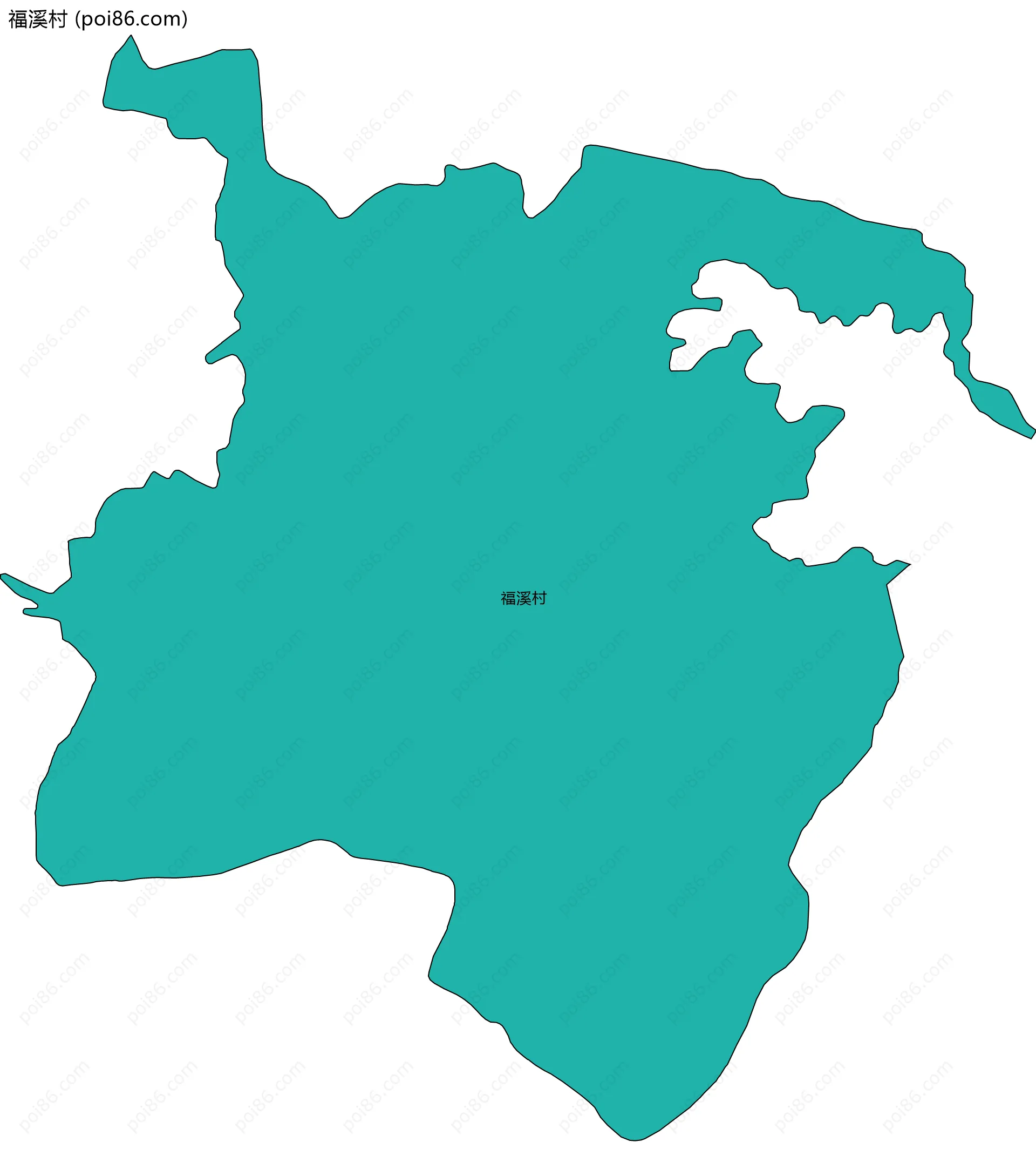 福溪村边界地图