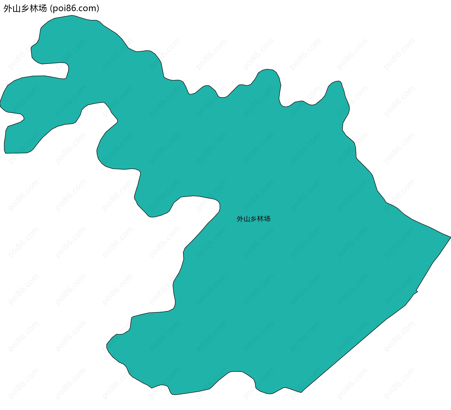 外山乡林场边界地图