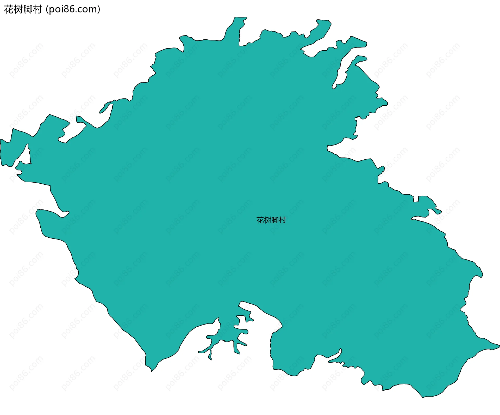 花树脚村边界地图