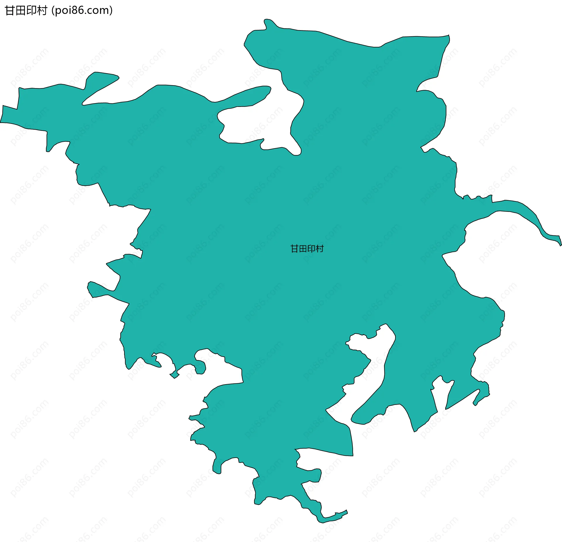 甘田印村边界地图