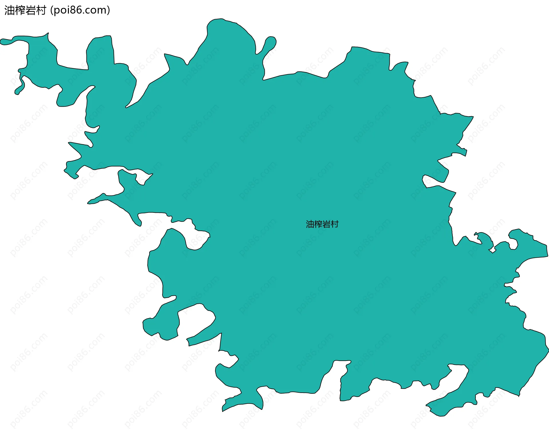 油榨岩村边界地图