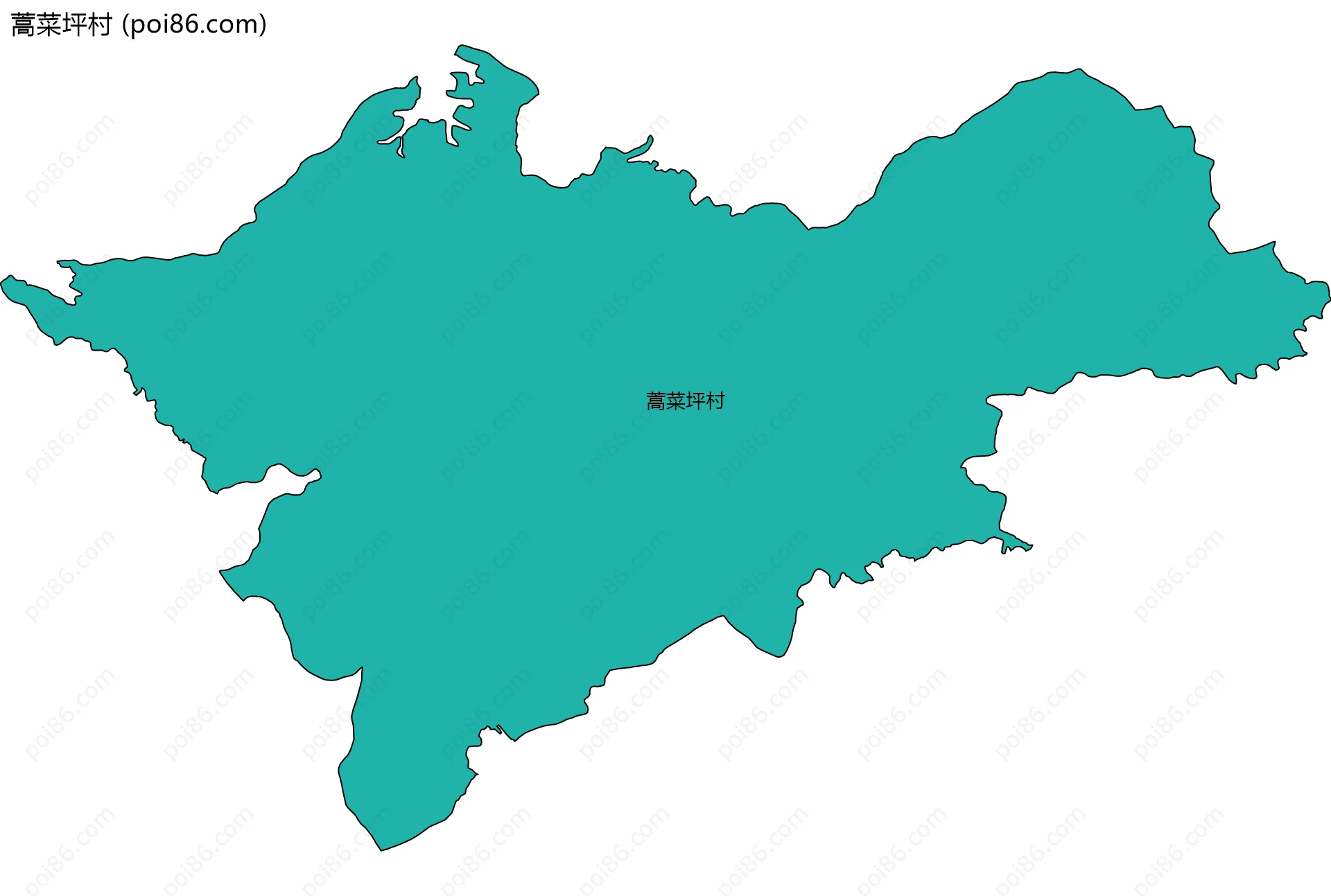 蒿菜坪村边界地图