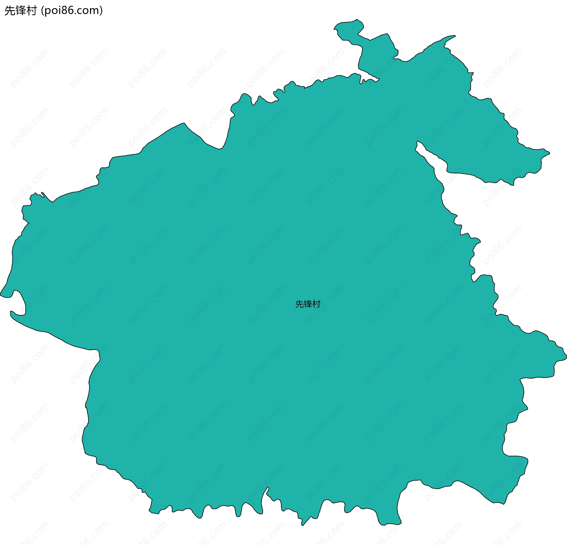 先锋村边界地图