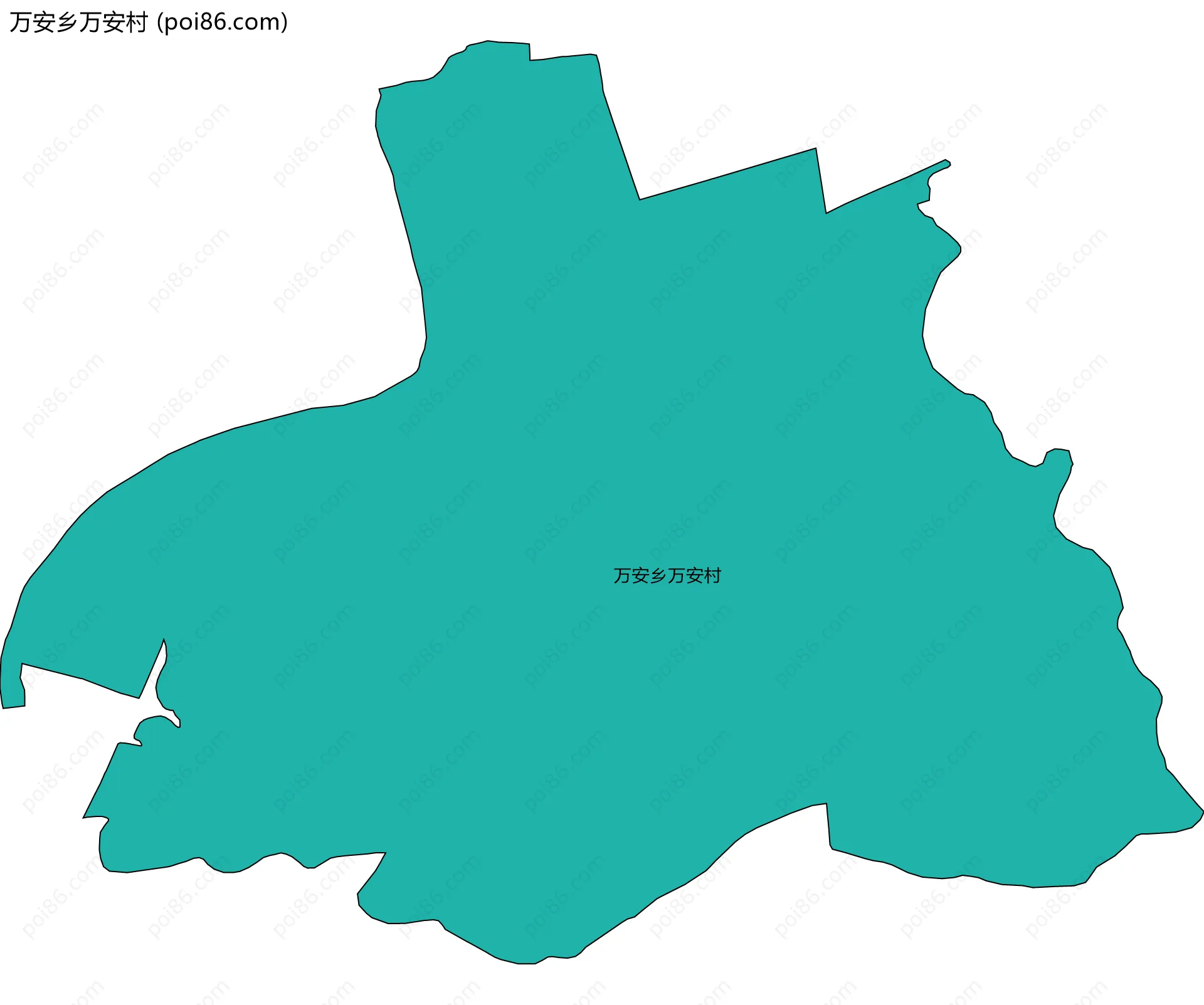 万安乡万安村边界地图