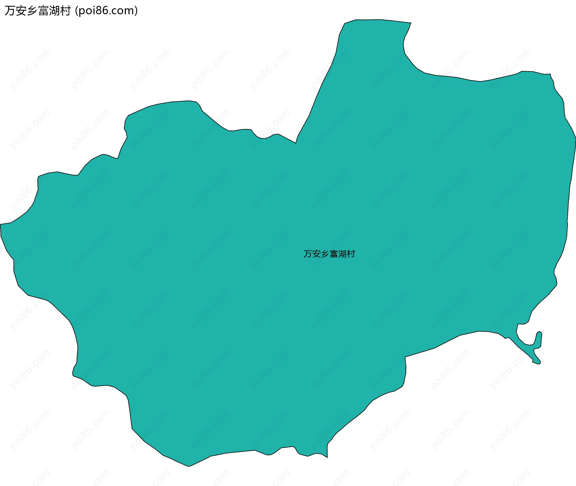 万安乡富湖村边界地图