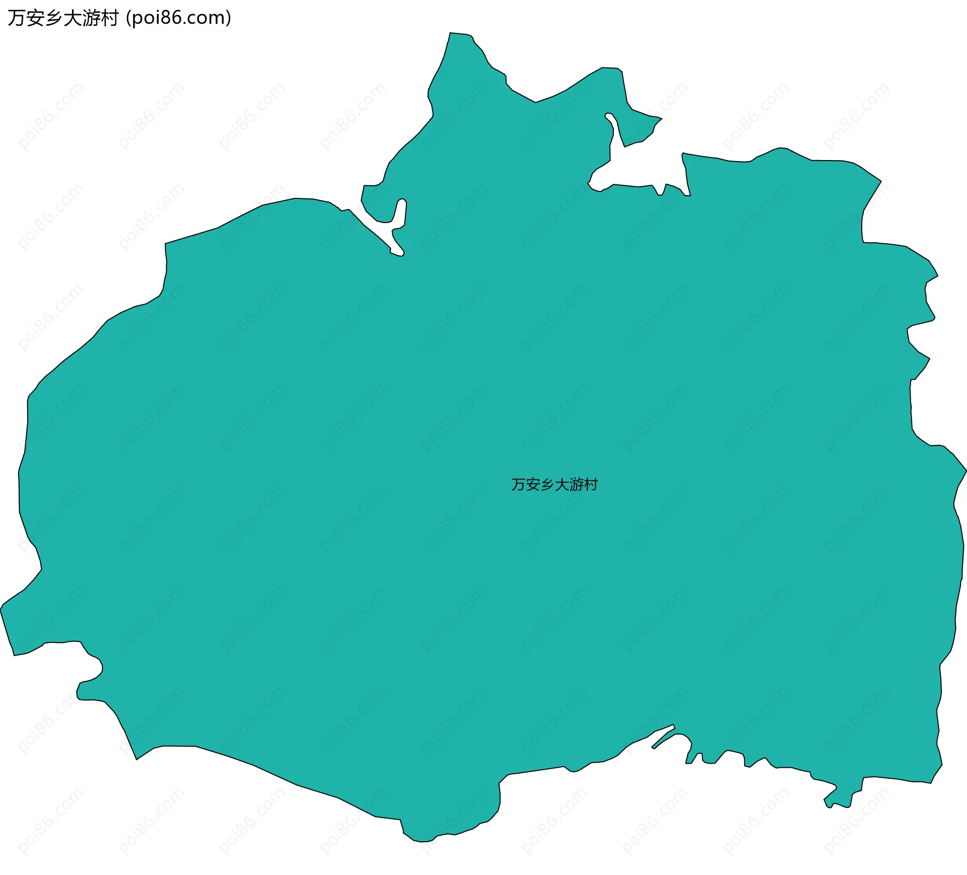 万安乡大游村边界地图