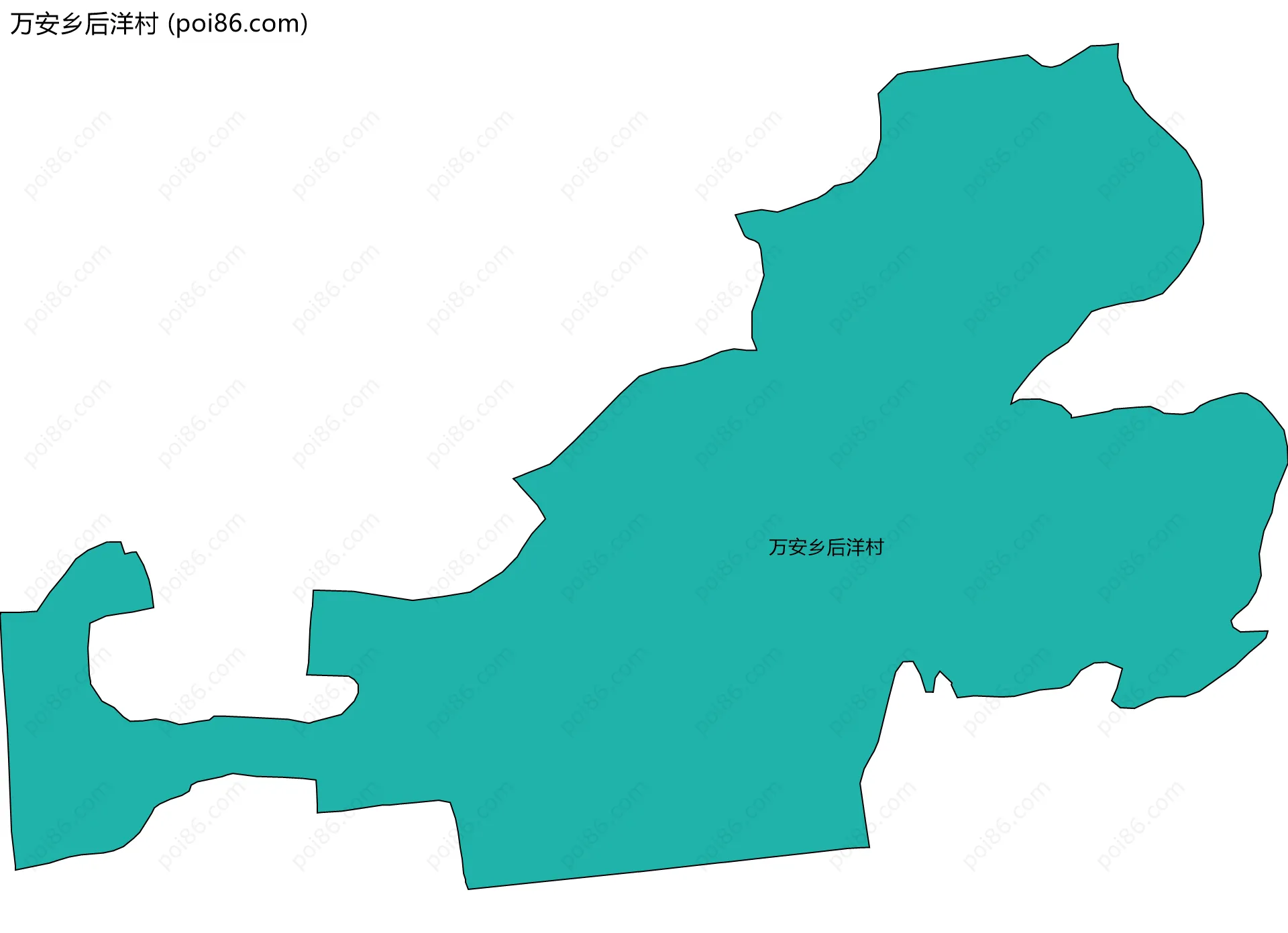万安乡后洋村边界地图