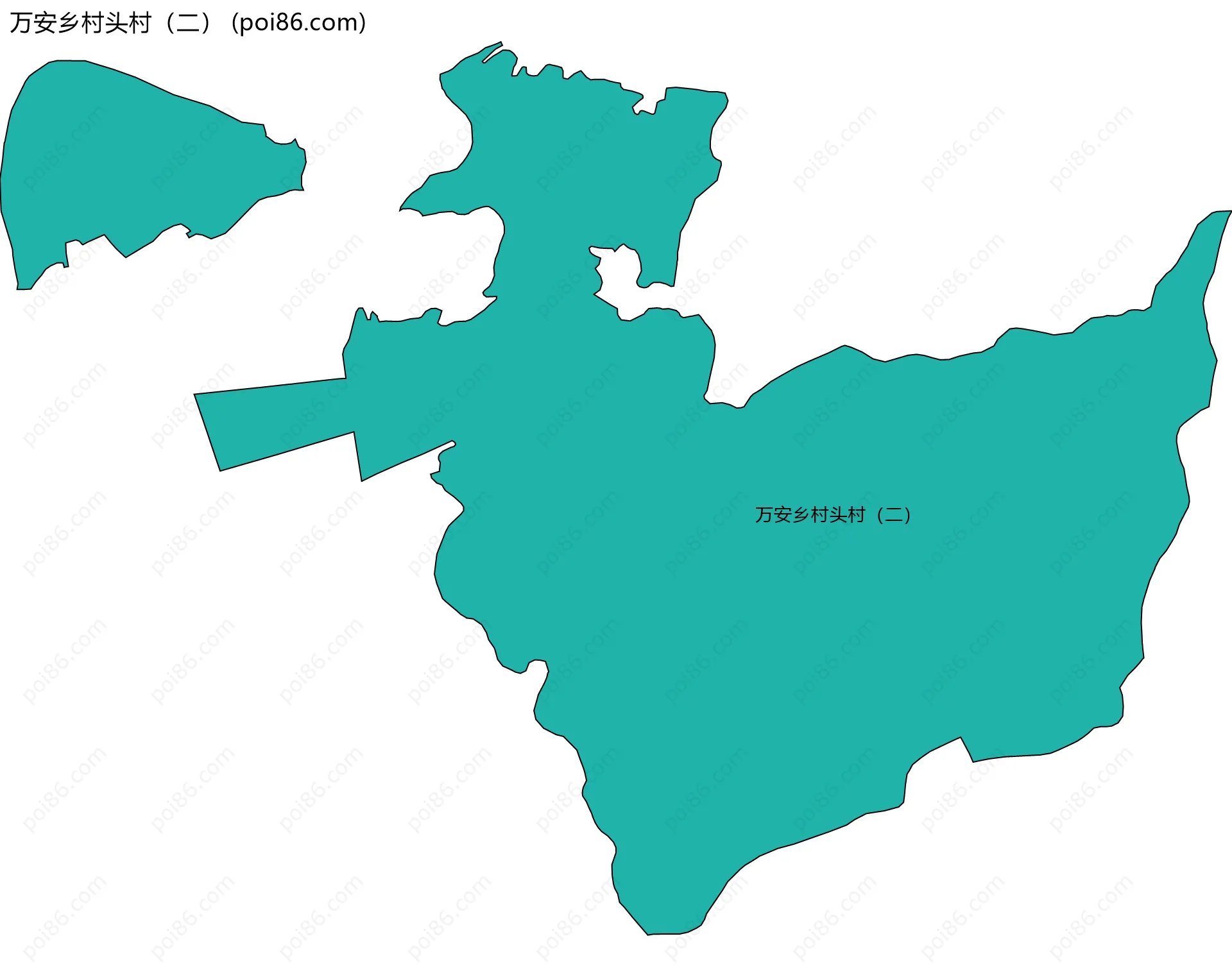 万安乡村头村（二）边界地图