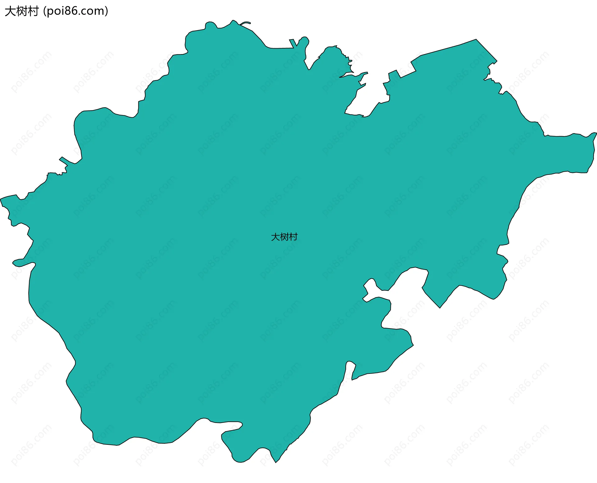 大树村边界地图