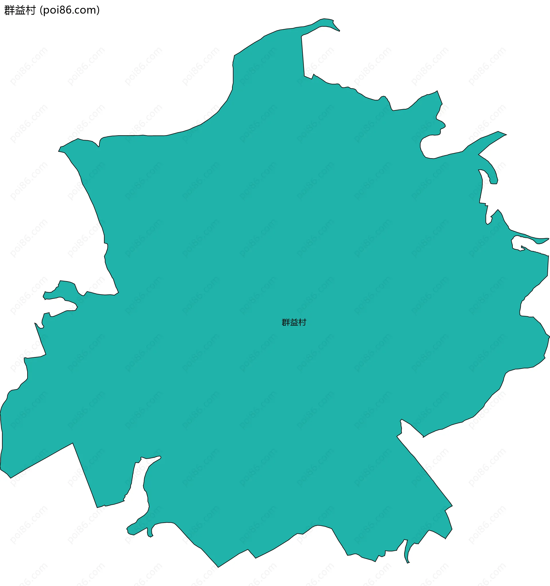 群益村边界地图