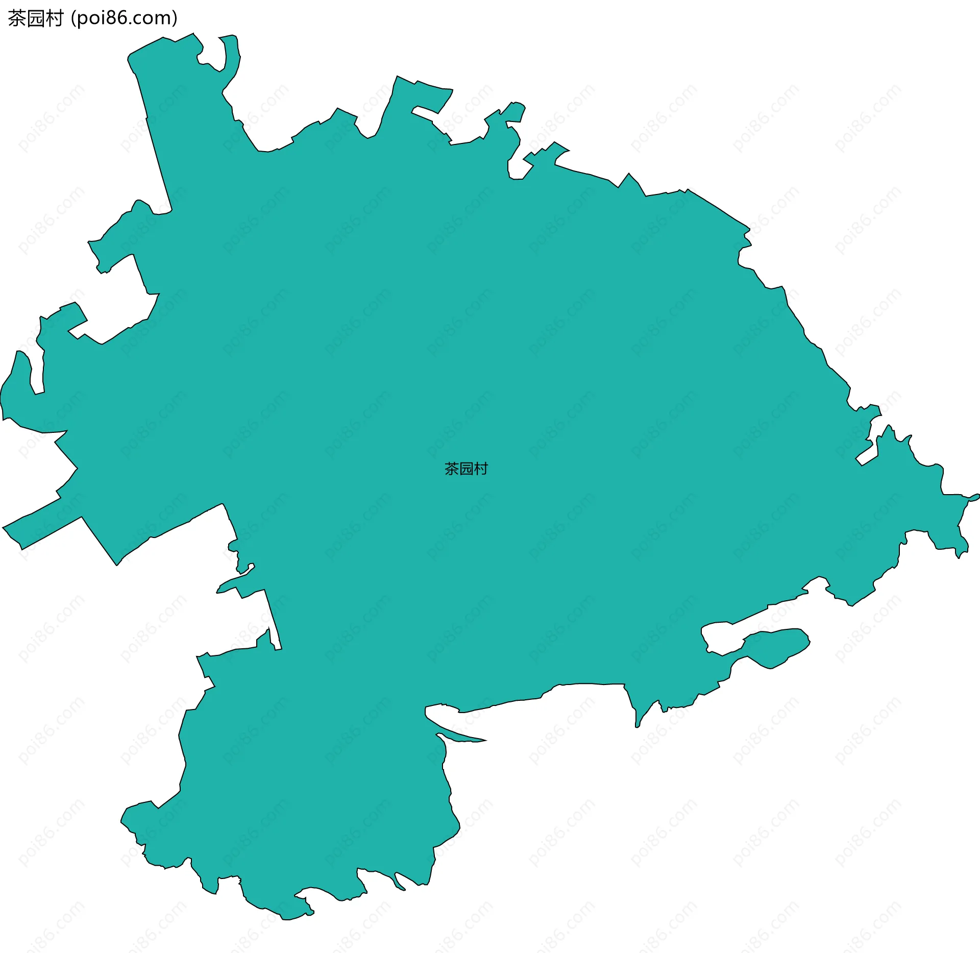 茶园村边界地图