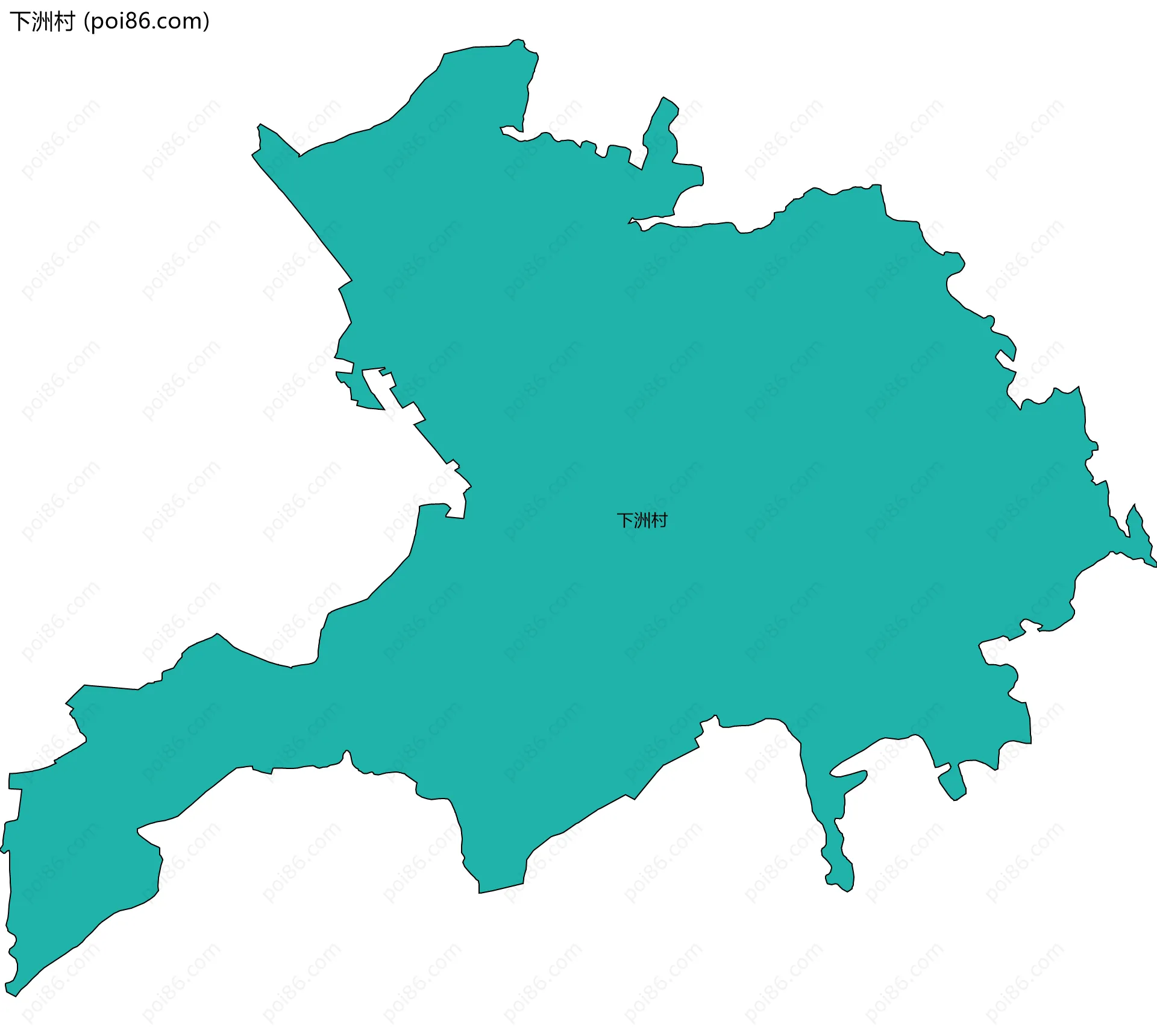 下洲村边界地图