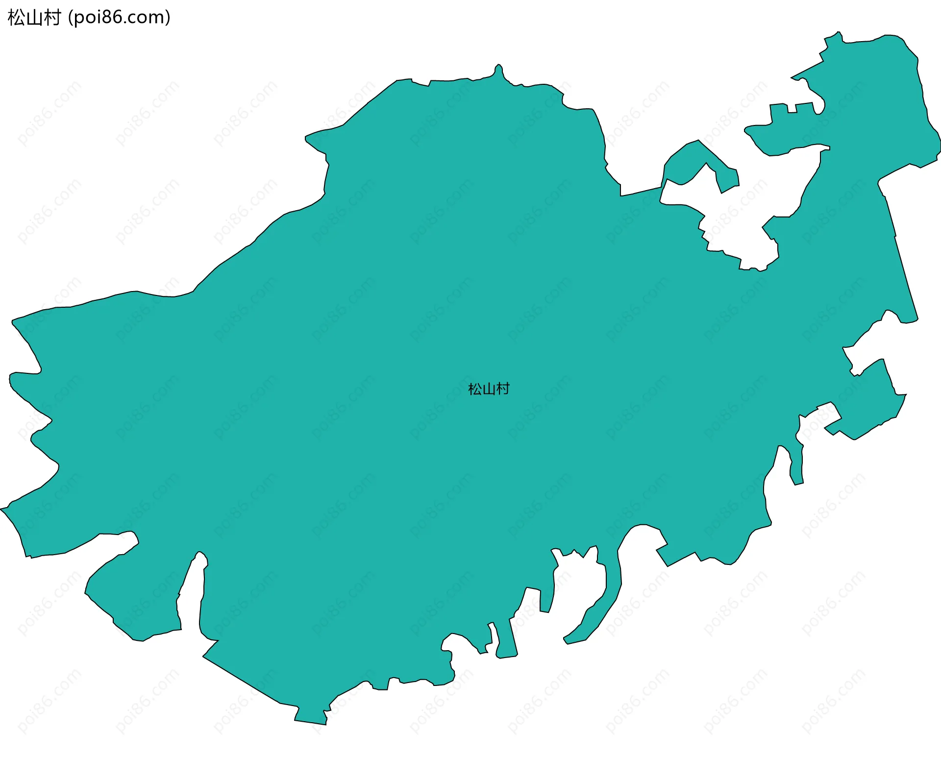 松山村边界地图