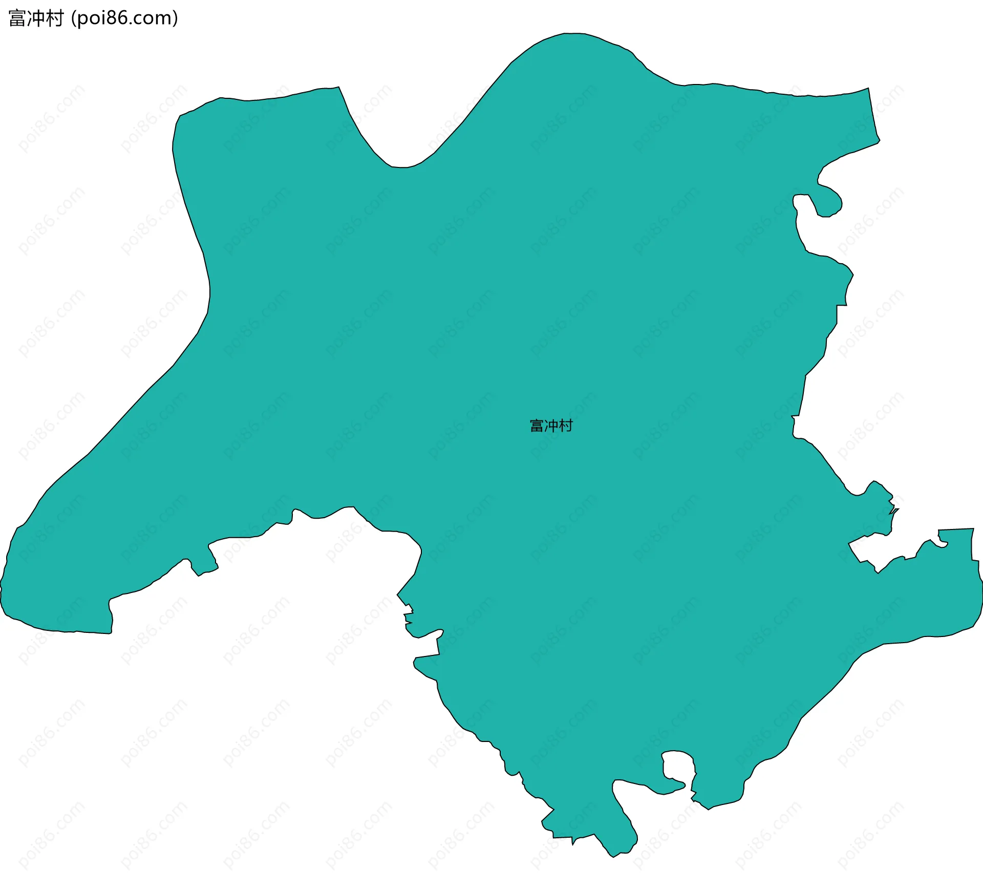 富冲村边界地图