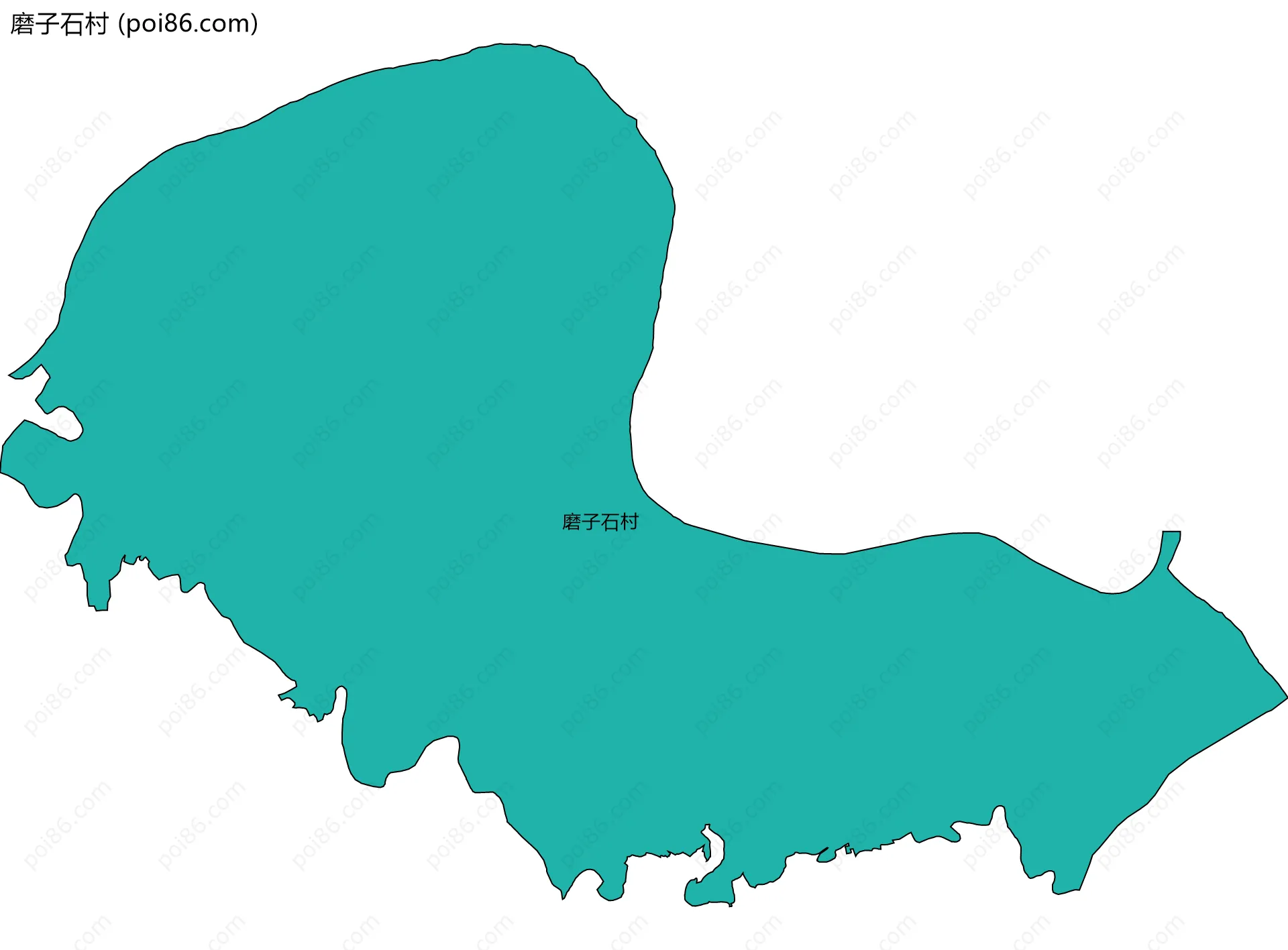 磨子石村边界地图