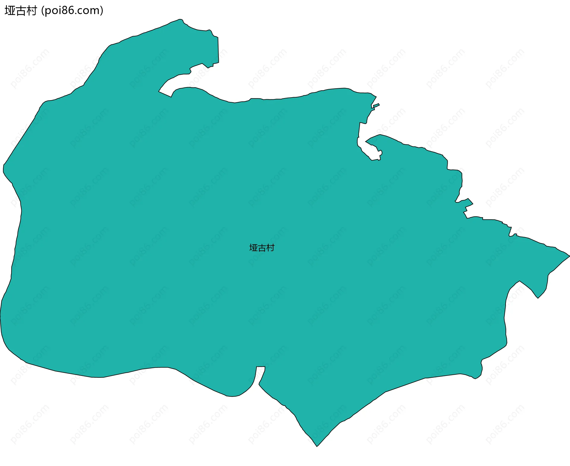 垭古村边界地图