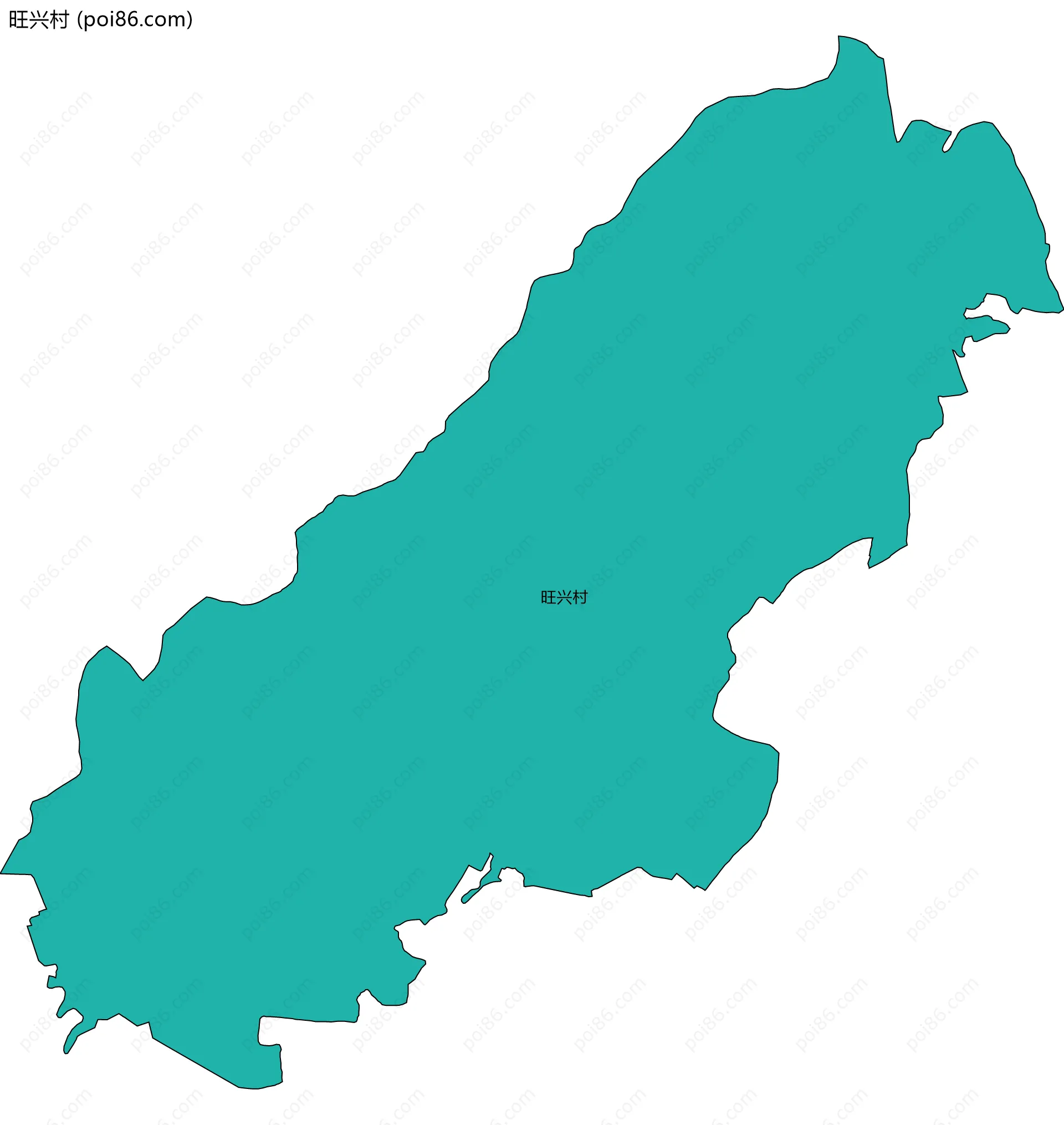 旺兴村边界地图