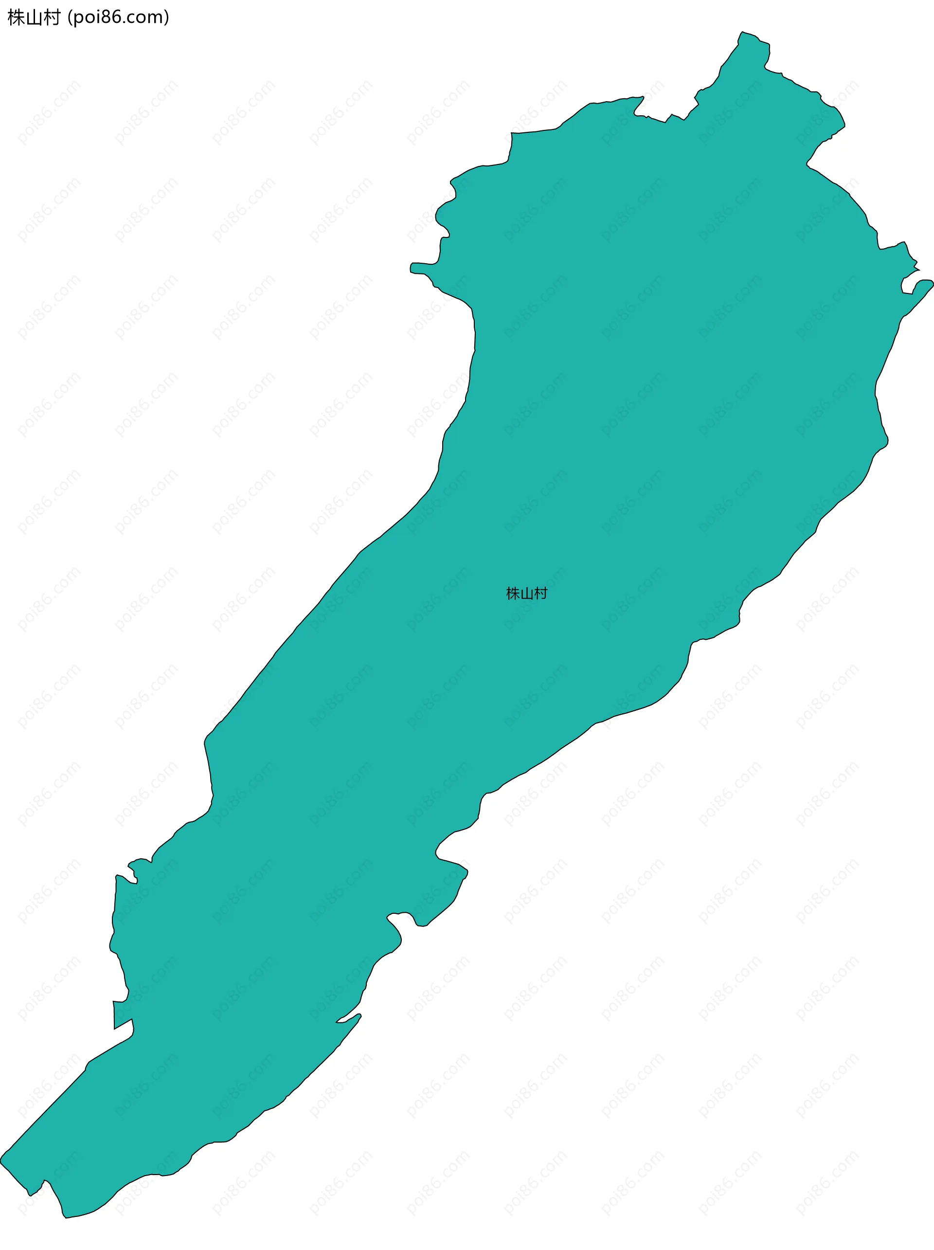 株山村边界地图